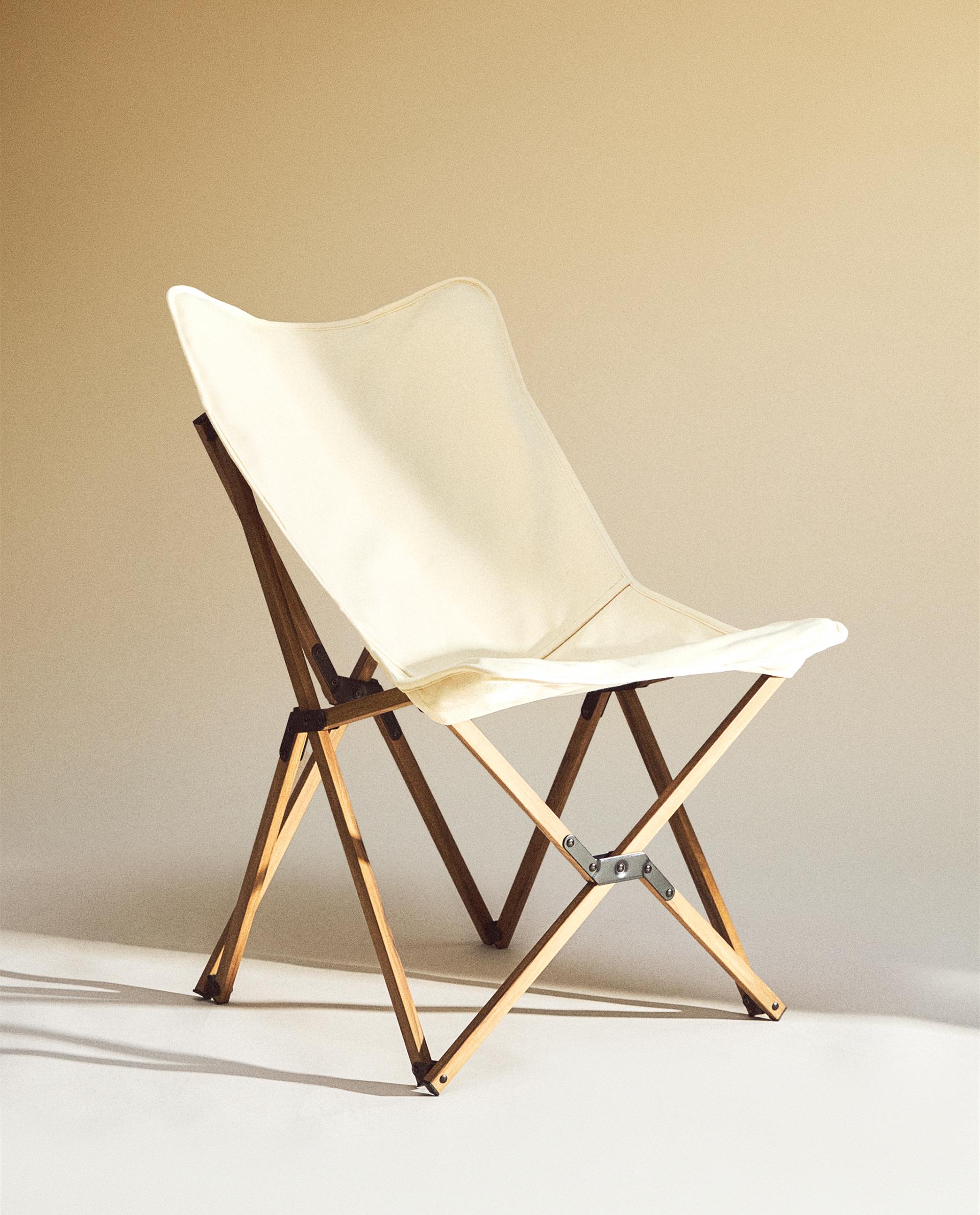 FOLDING ALUMINIUM AND CANVAS CHAIR