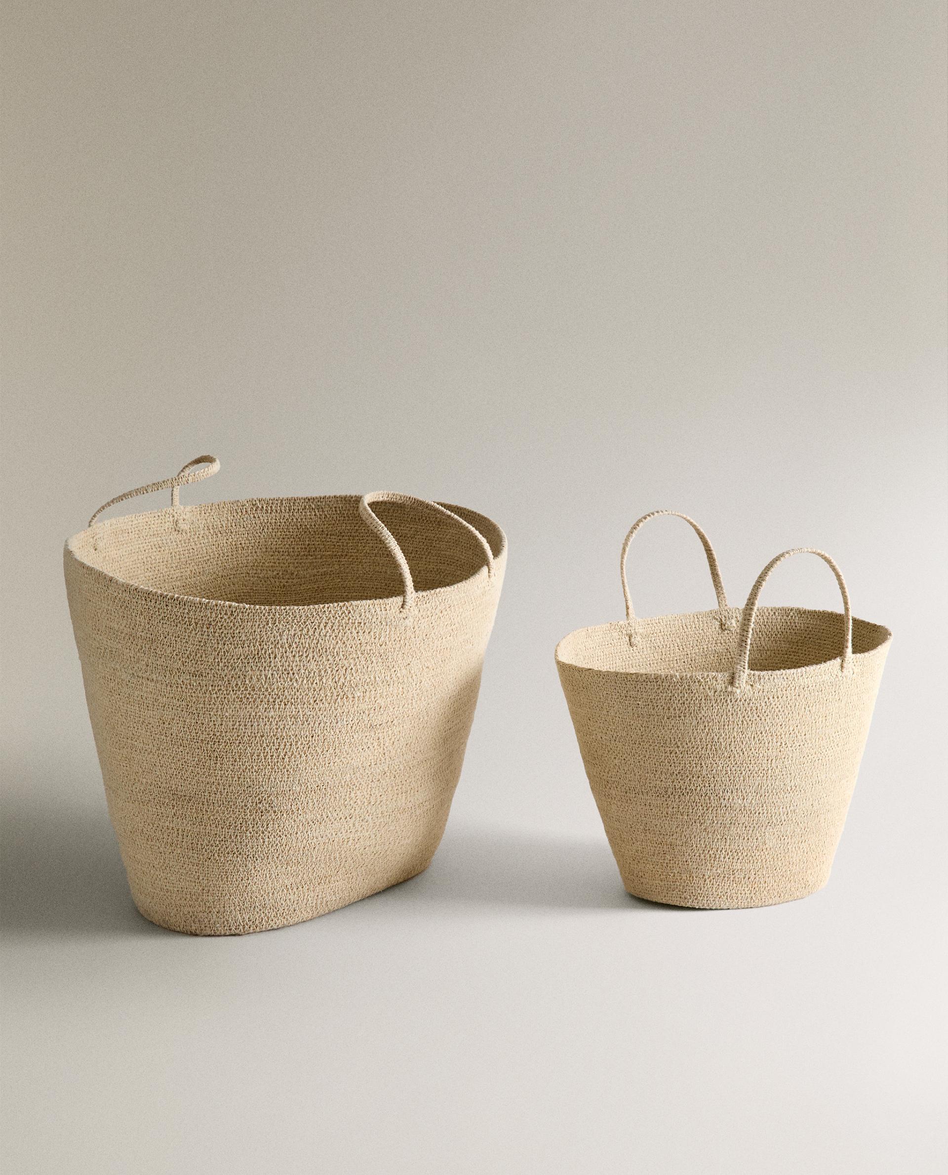 SEAGRASS BASKETS WITH HANDLES