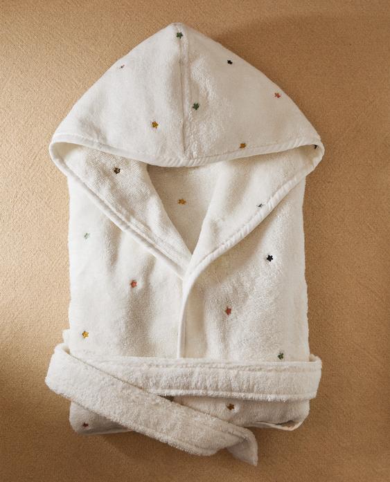 KINDERBADEMANTEL MIT STERNEN KINDERBADEMANTEL MIT STERNEN