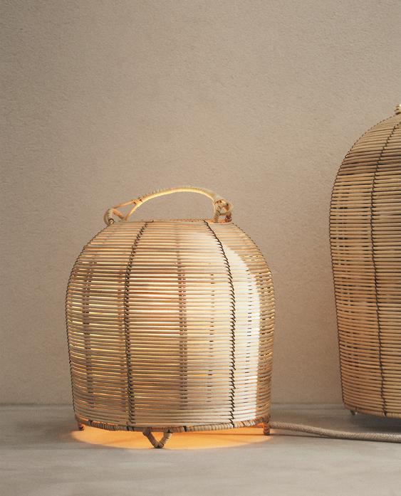 LÁMPARA DE MESA RATÁN LÁMPARA DE MESA RATÁN