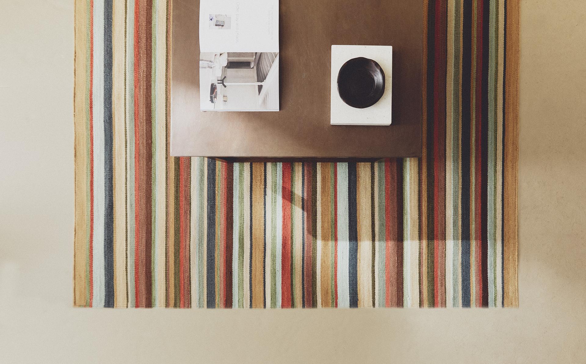 COLOURED STRIPED RUG COLOURED STRIPED RUG