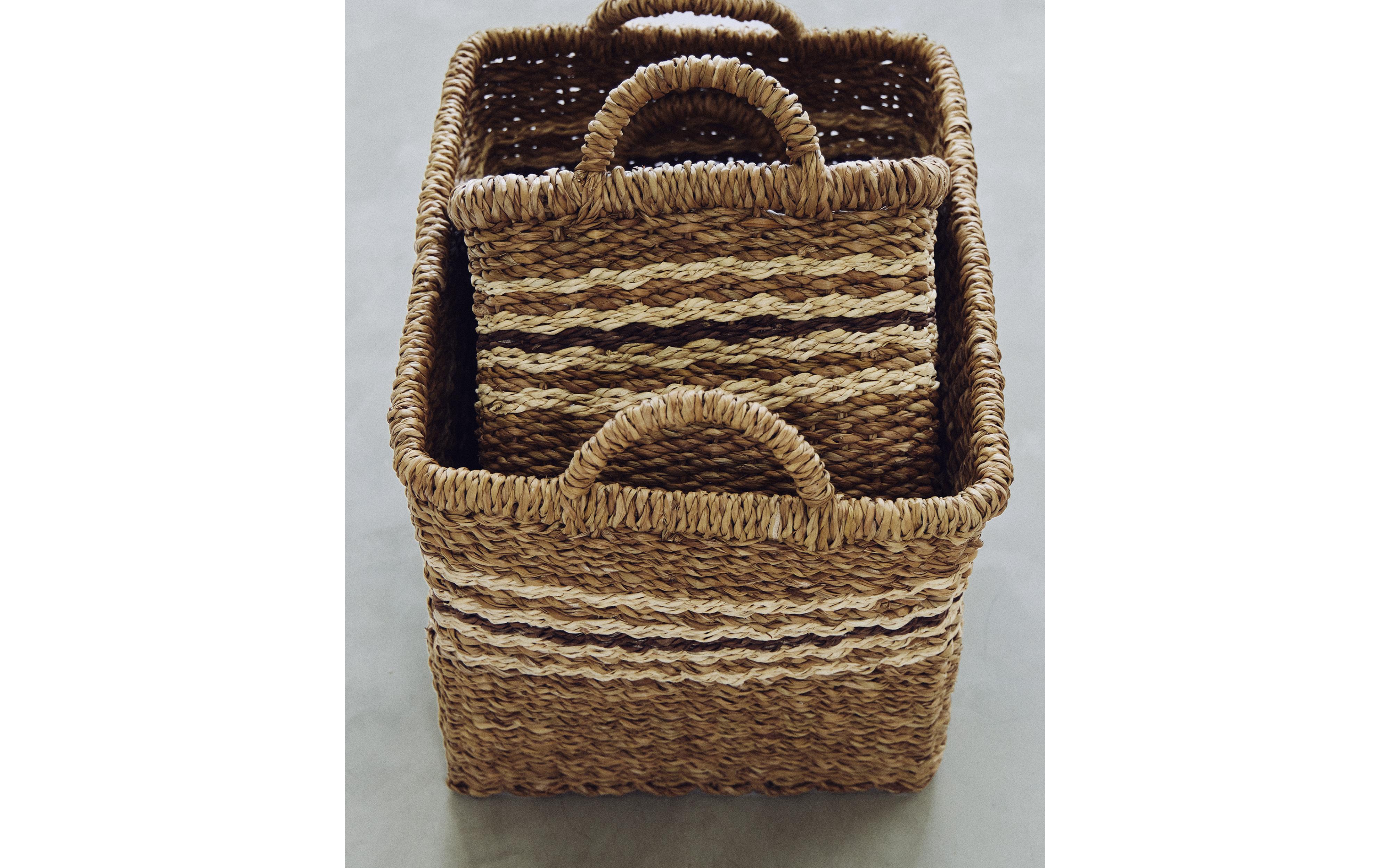 RECTANGULAR BASKET WITH STRIPES product thumbnail 8