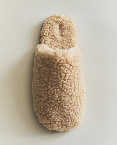 FAUX SHEARLING MULE SLIPPERS