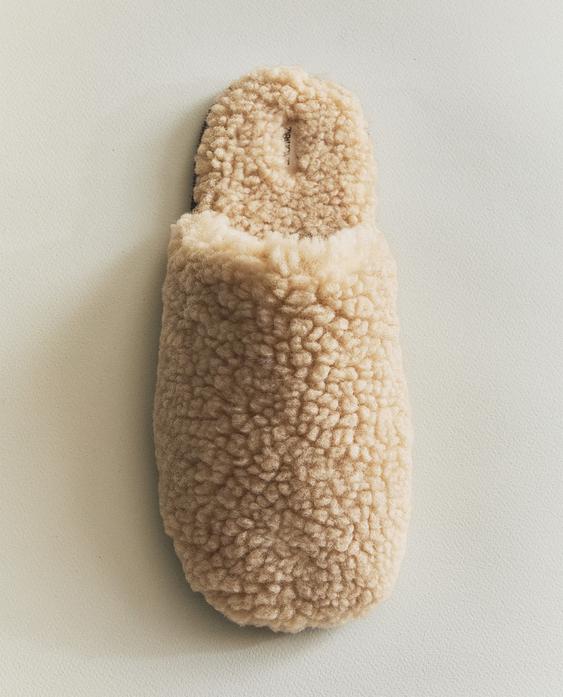 FAUX SHEARLING MULE SLIPPERS