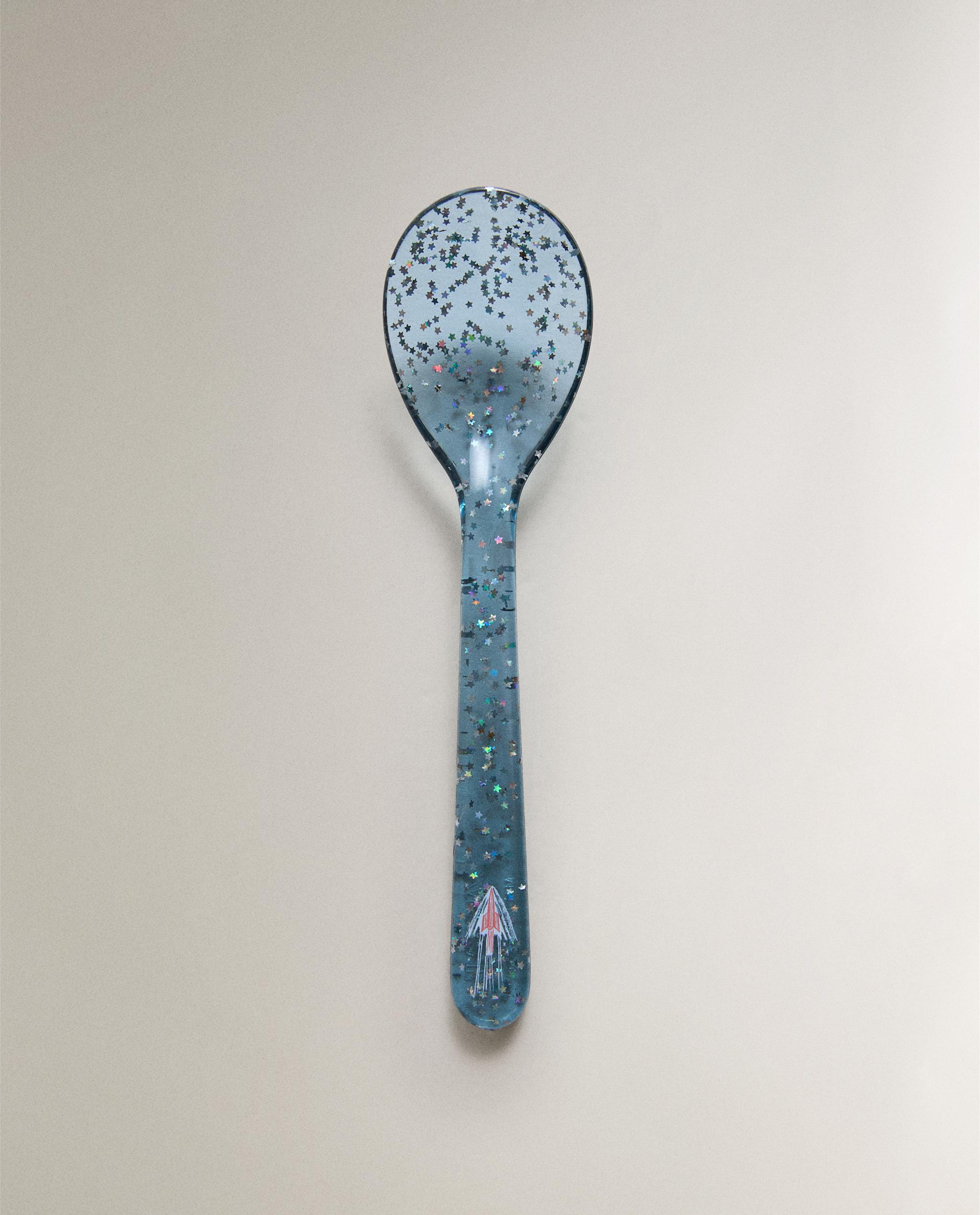 CHILDREN'S GLITTER TRITAN™ SPOON WITH STARS product thumbnail 4