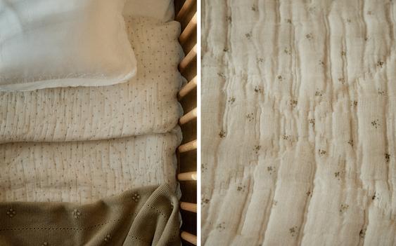 כיסוי מיטה לילדים עם הדפס פרחוני מבד טטרה