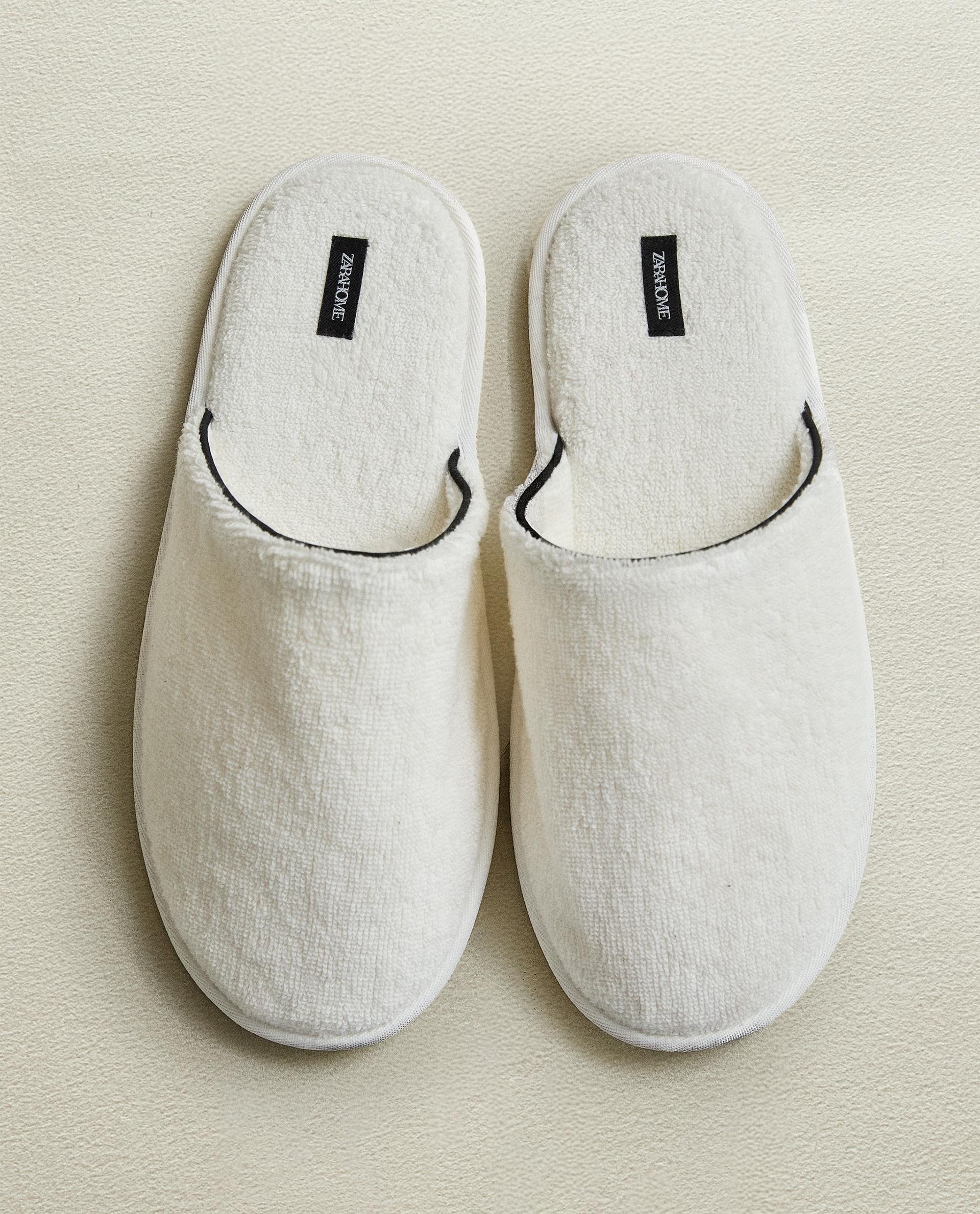TERRYCLOTH SLIPPERS WITH PIPING | Zara Home United States of