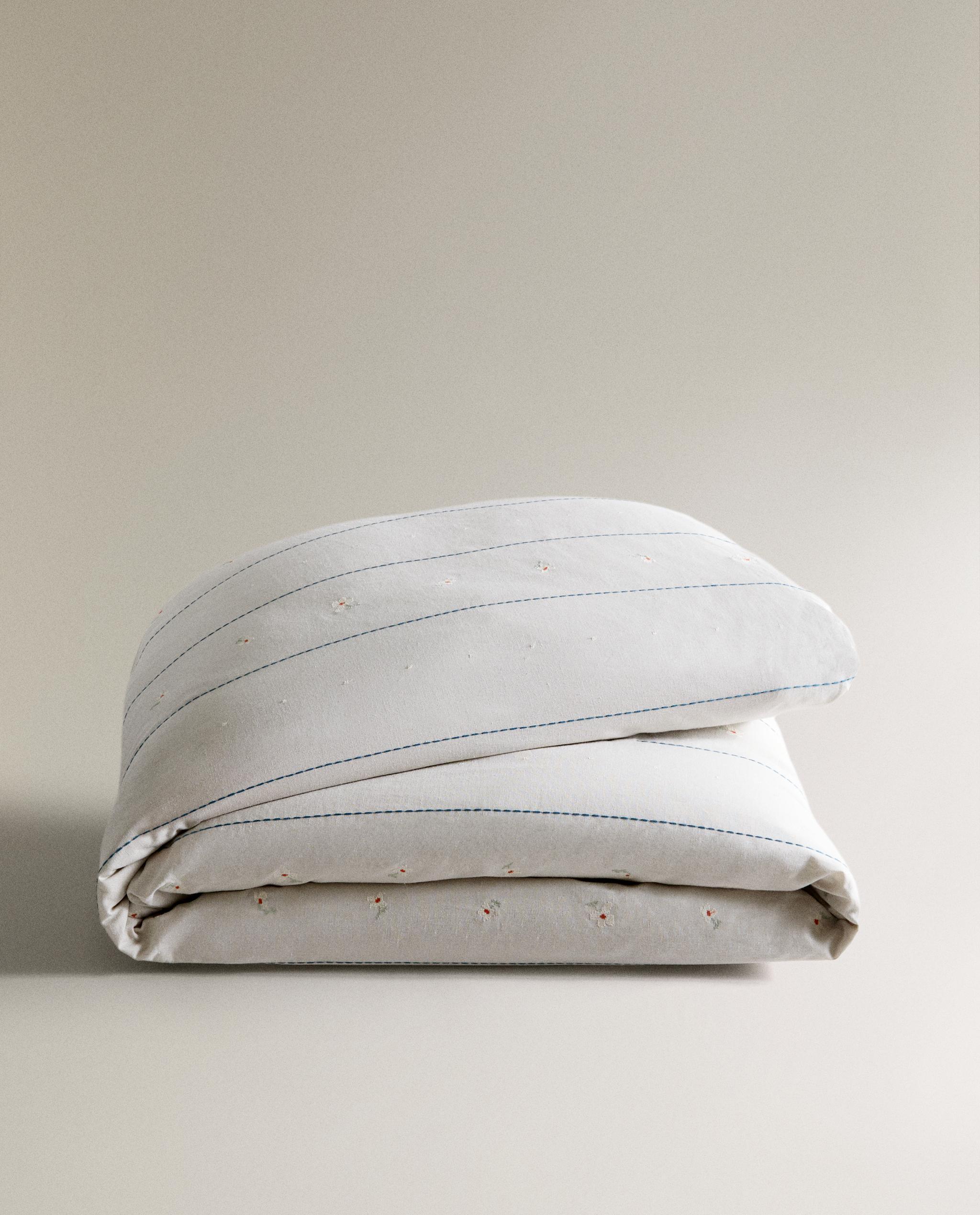 CHILDREN'S FLORAL AND STRIPED DUVET COVER product thumbnail 3