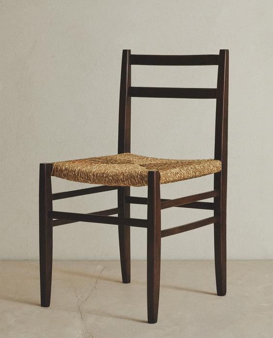 SILLA MADERA TRENZADA