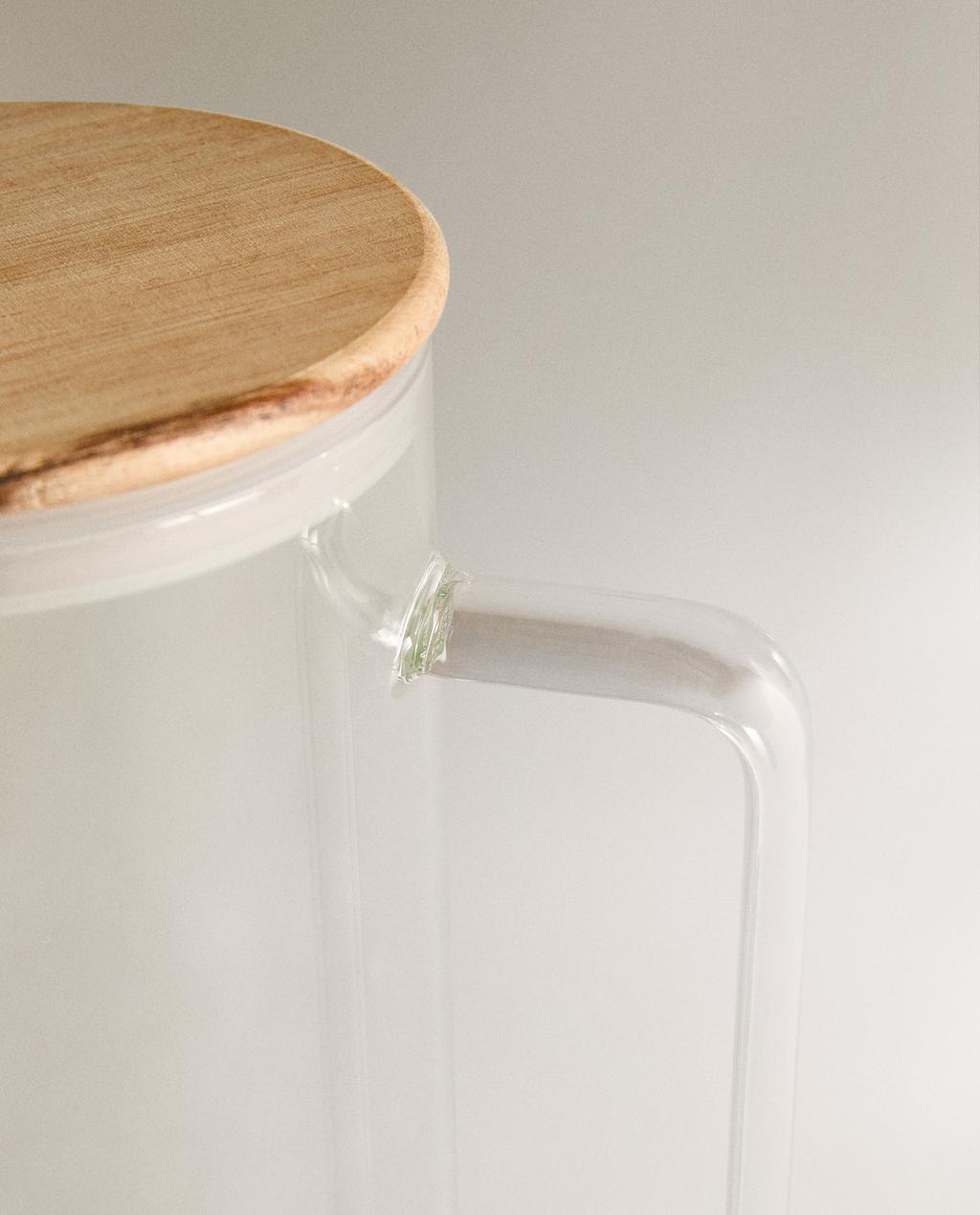 BOROSILICATE GLASS PITCHER WITH LID