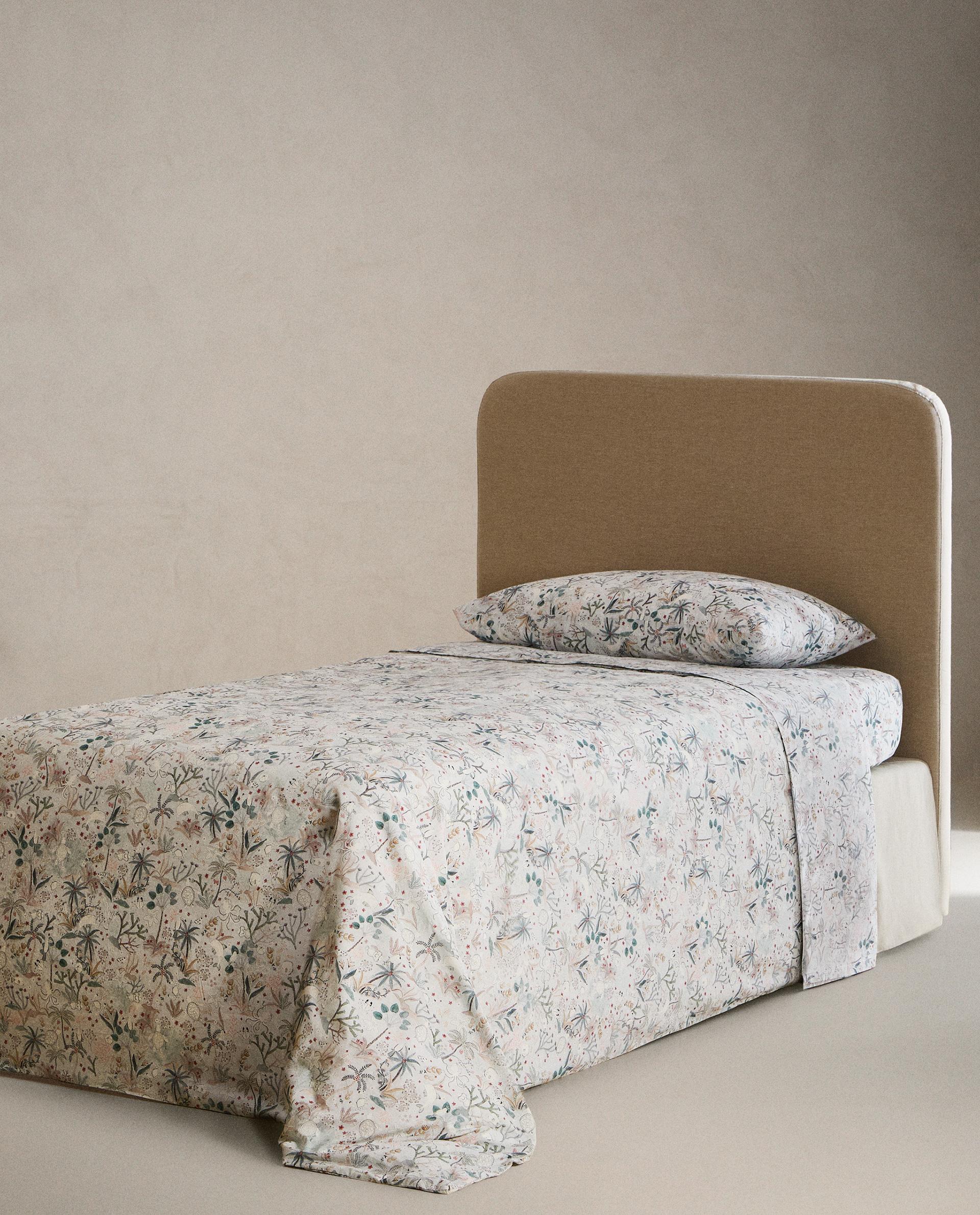 サラブレッド（パステル画） CHILDREN'S SEA PRINT FITTED SHEET | Zara Home United States