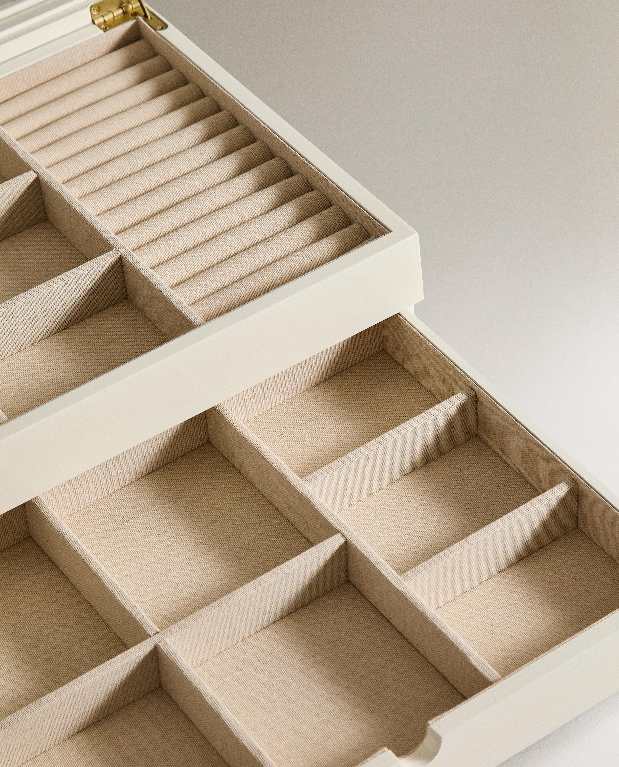 ラッカー ジュエリーボックス 引き出し付き 大型フタ | Zara