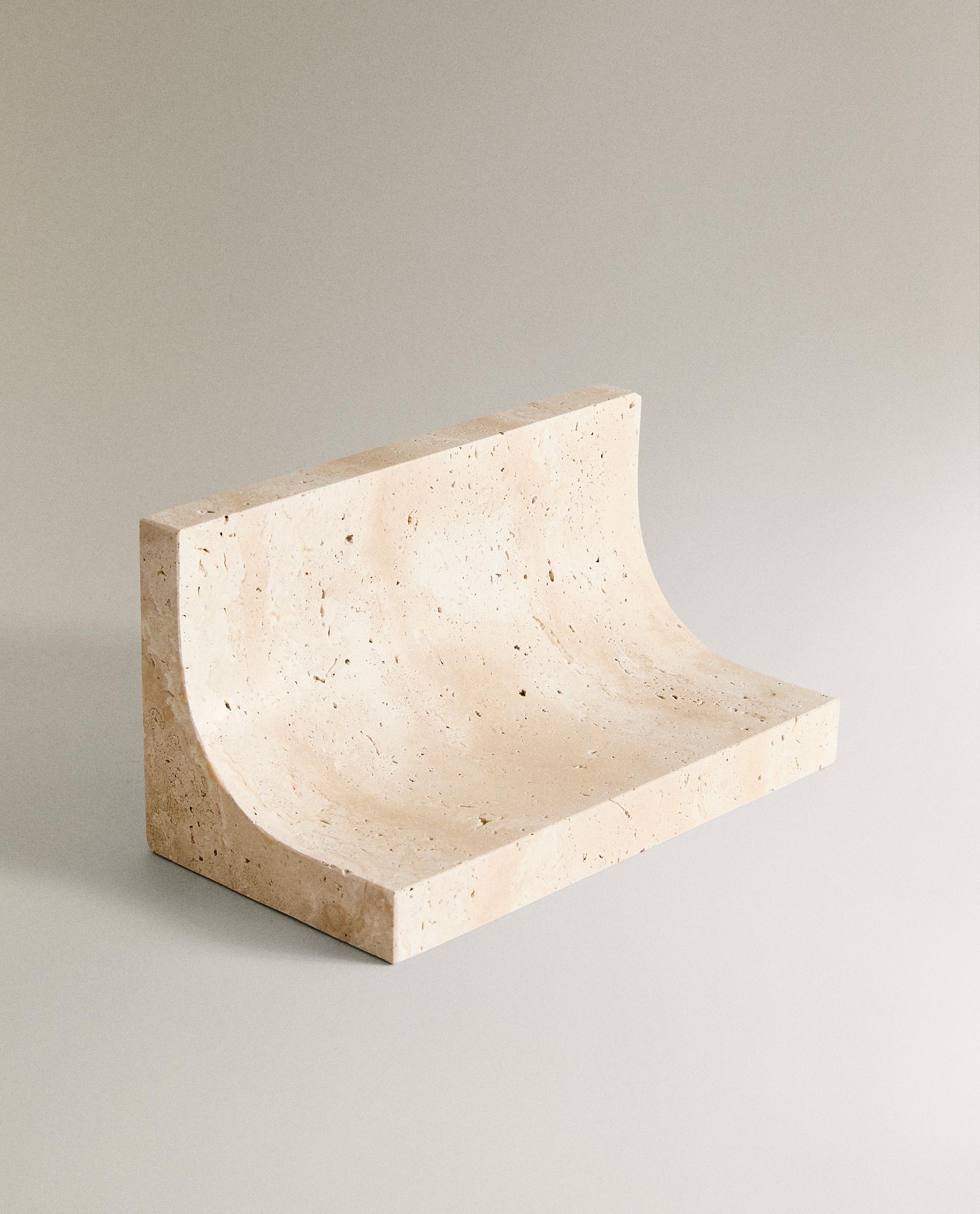 TRAVERTINE STONE BOOKEND