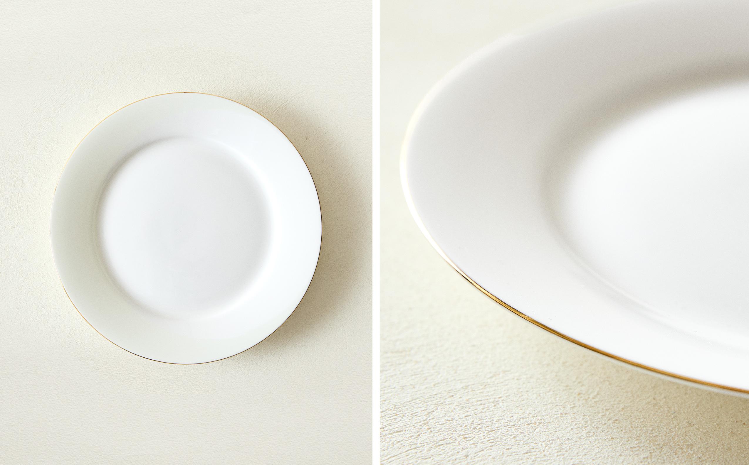 PLATO PAN LETICIA BONE CHINA FILO ORO