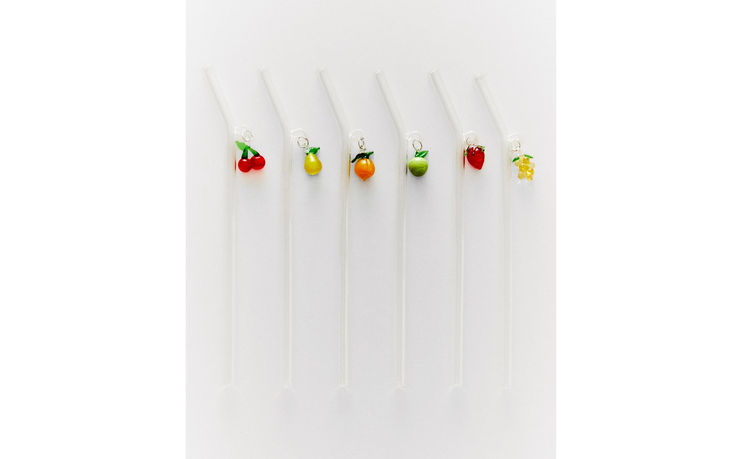 PACK OF FRUIT BOROSILICATE GLASS STRAWS (PACK OF 6) product thumbnail 7