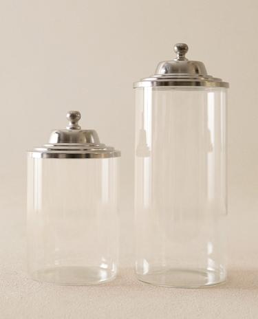 GLASS JAR WITH METAL LID