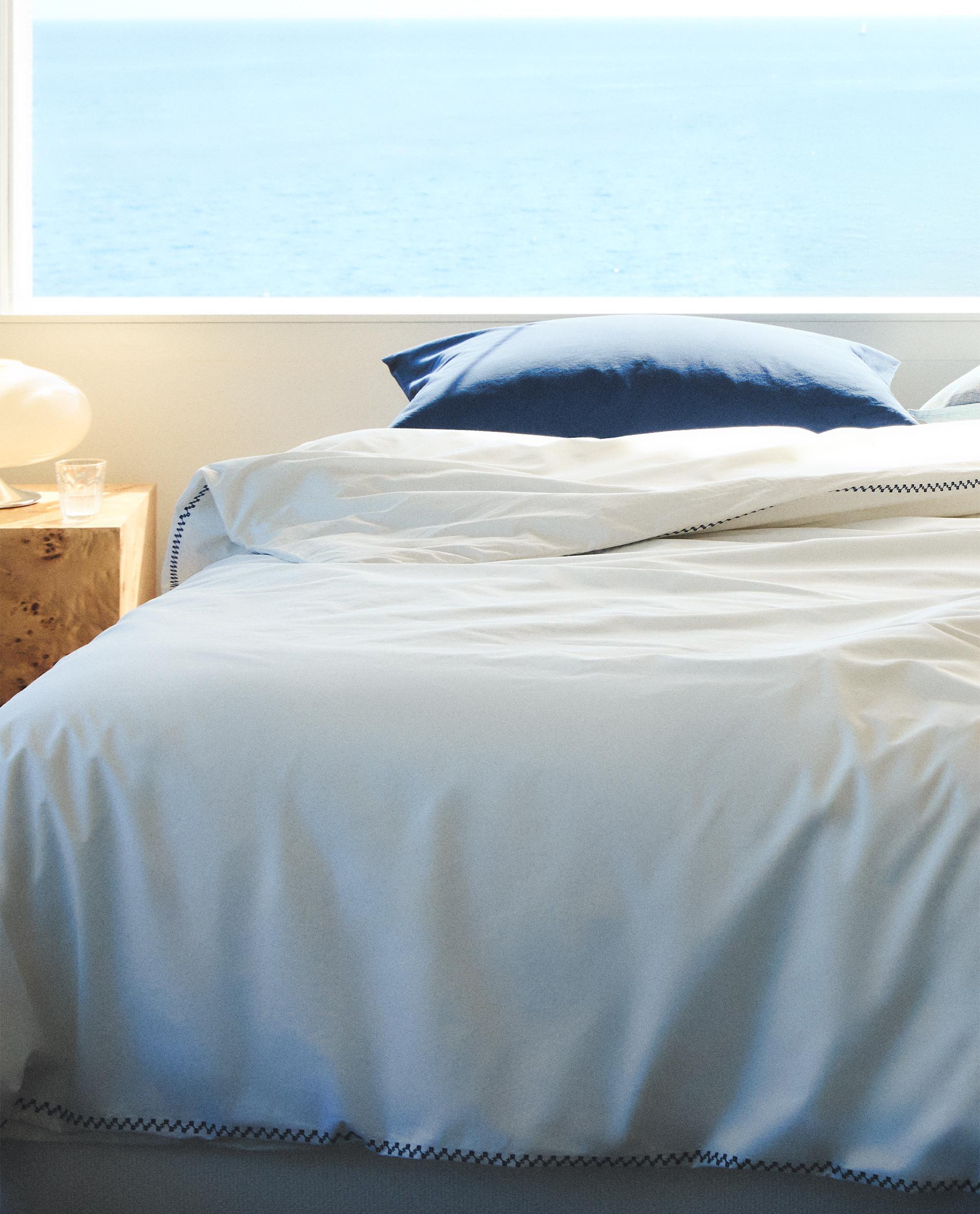 DUVET COVER WITH EMBROIDERED BORDER product thumbnail 12