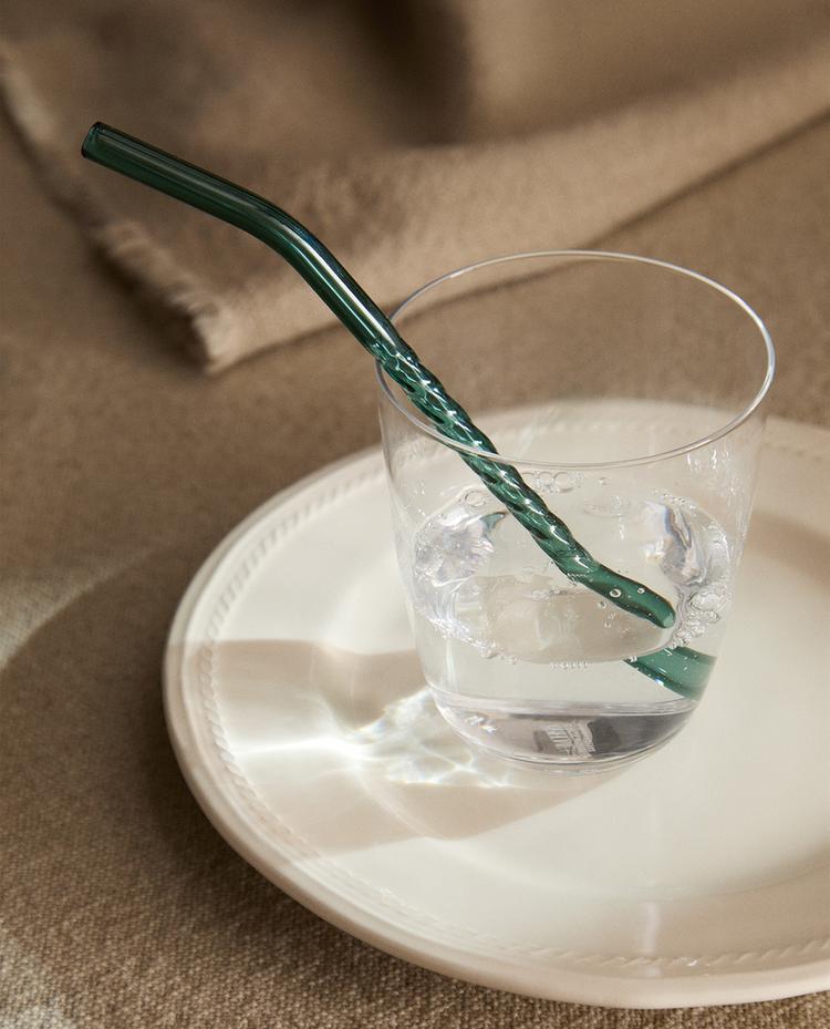 COLORED BOROSILICATE GLASS STRAW PACK (PACK OF 6)