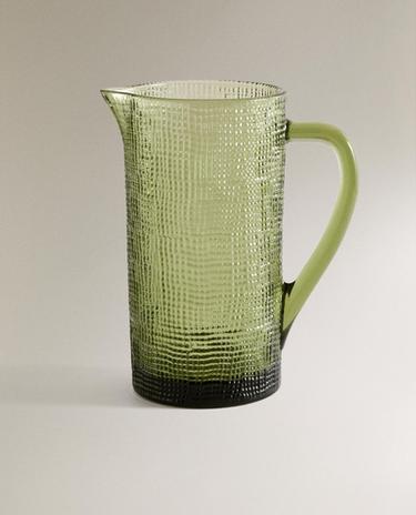 BROCCA DI VETRO CON RILIEVO