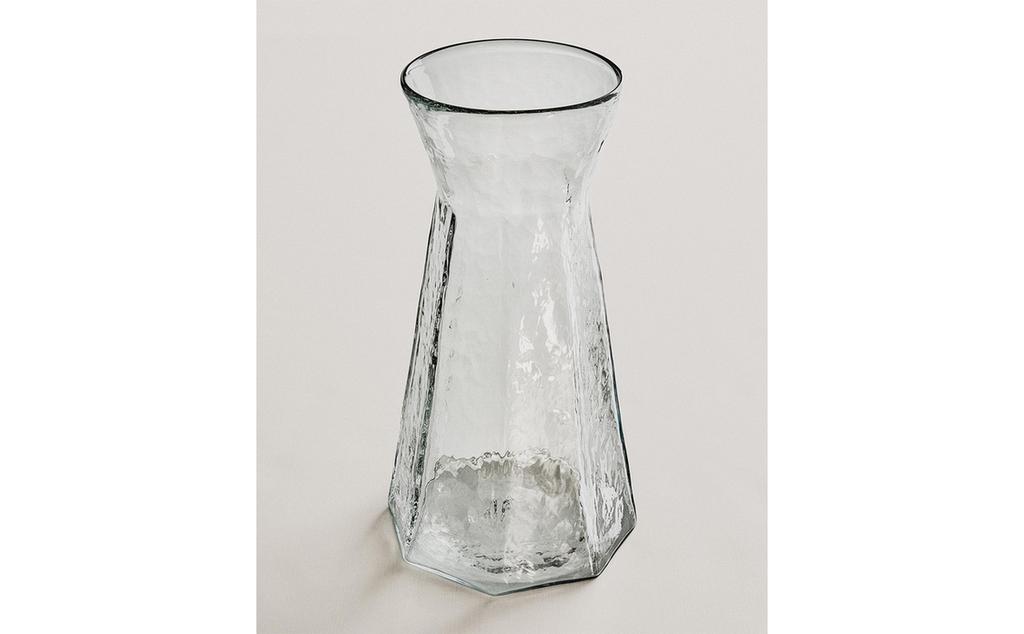 FACETED GLASS VASE