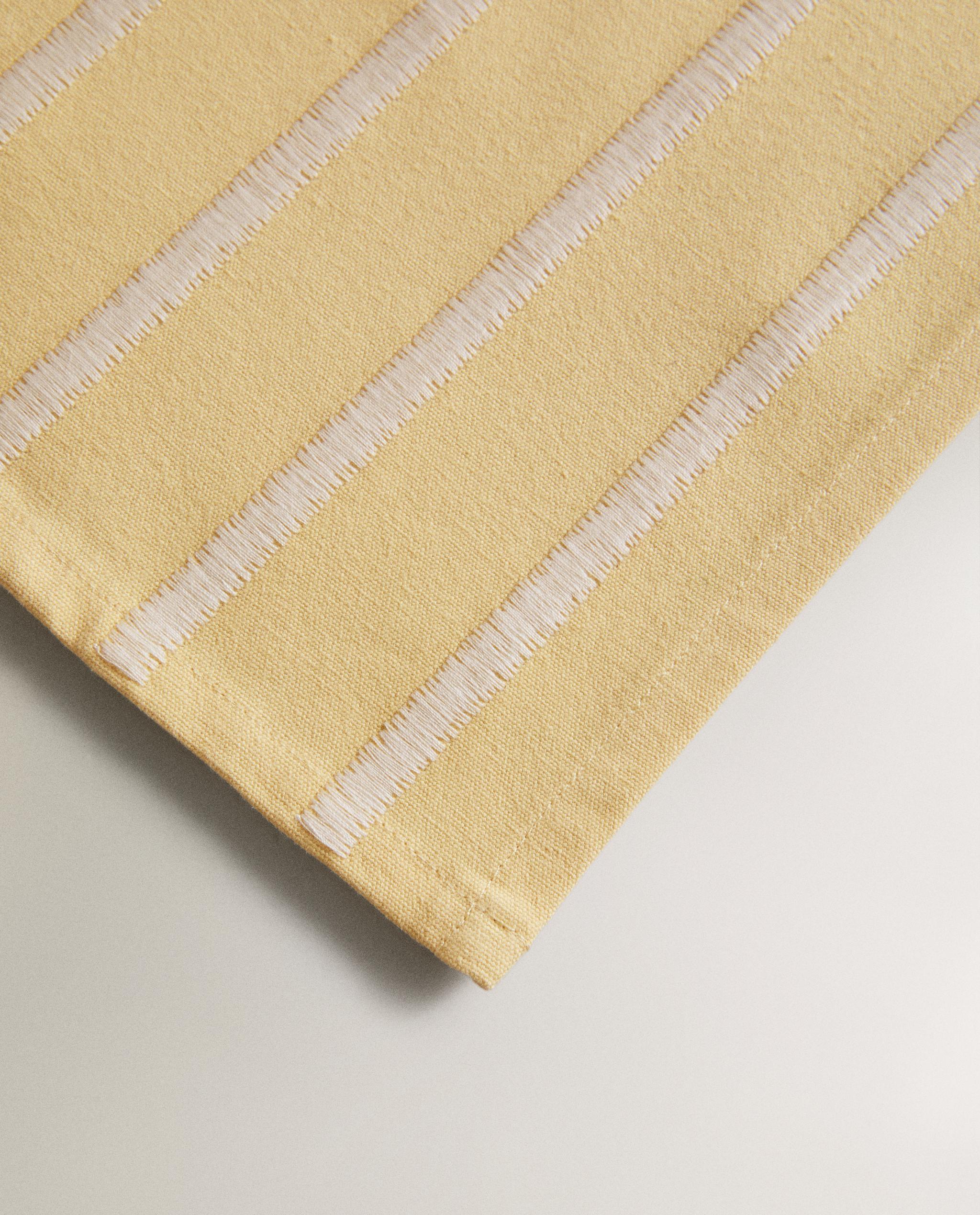 TABLE RUNNER WITH EMBROIDERED STRIPES product thumbnail 7