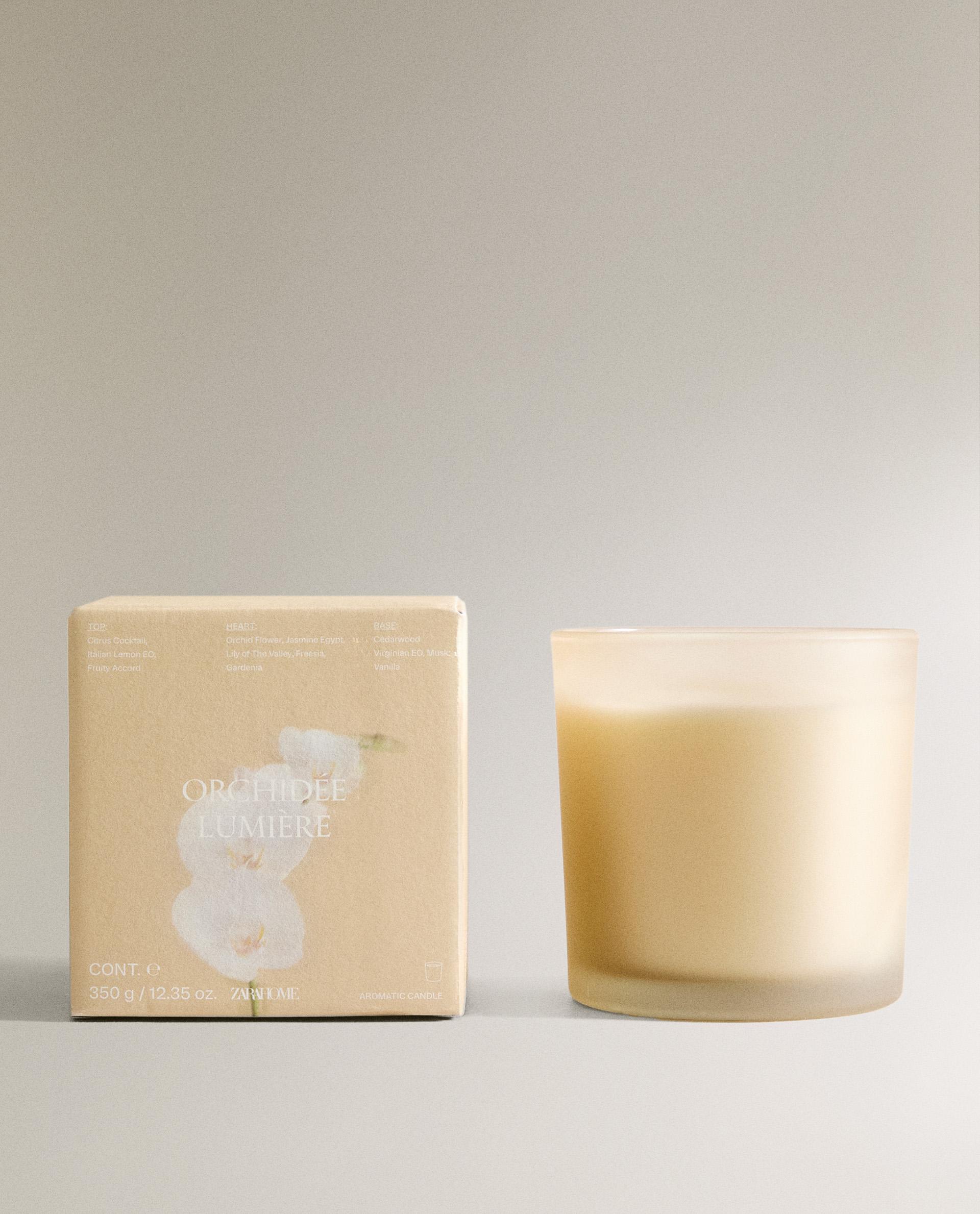 350G）アロマティックキャンドル ORCHIDÉE LUMIÈRE | Zara Home