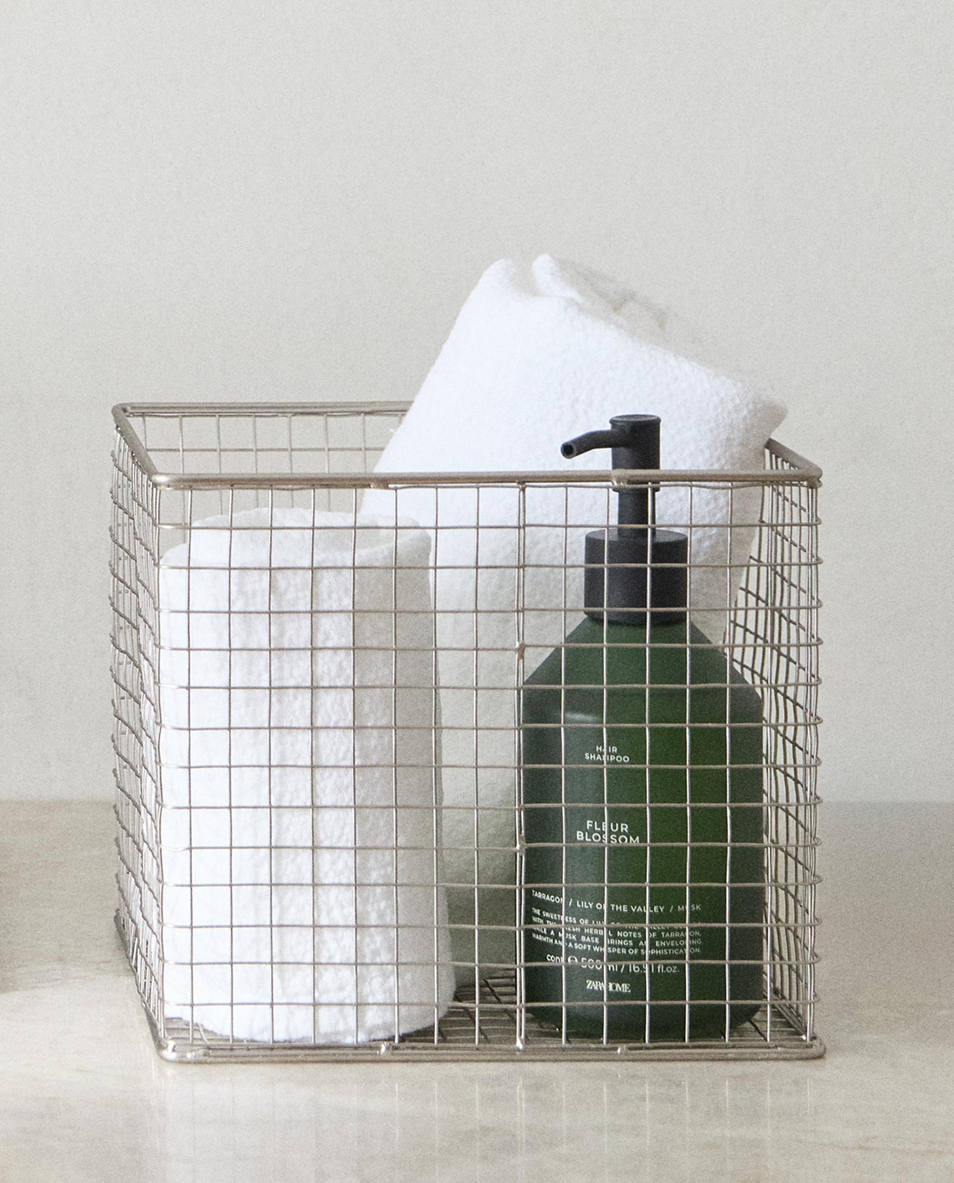 METAL BASKET BATHROOM