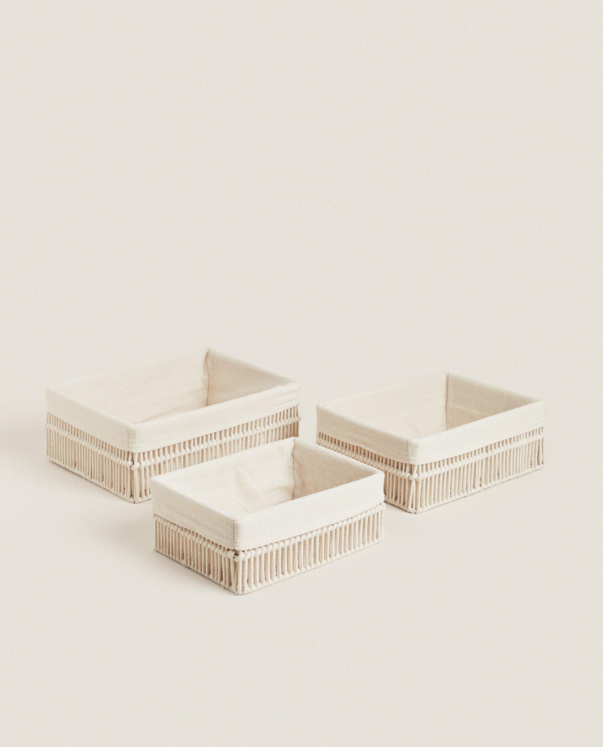 RECTANGULAR BASKET WITH COTTON LINING product thumbnail 8