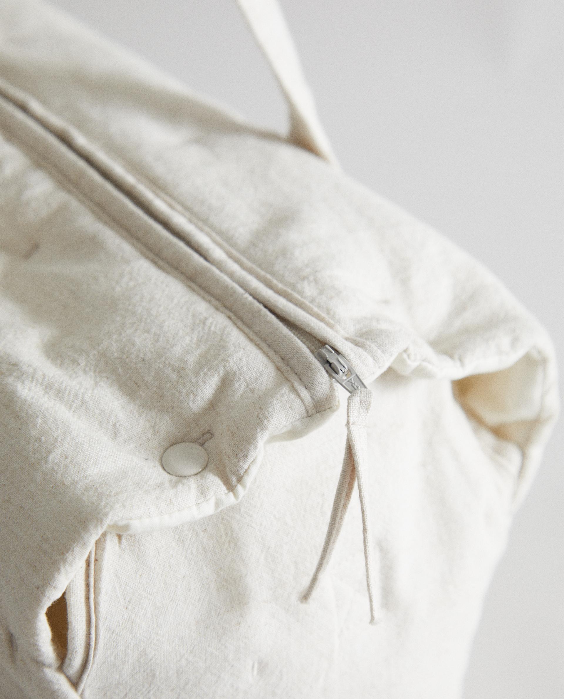 PLAIN LINEN POPLIN MATERNITY BAG