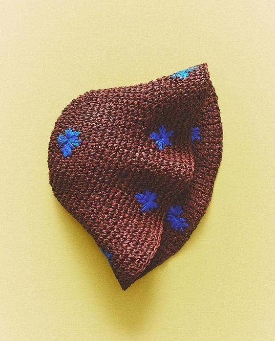 KIDS' FLORAL PAPER BEACH HAT