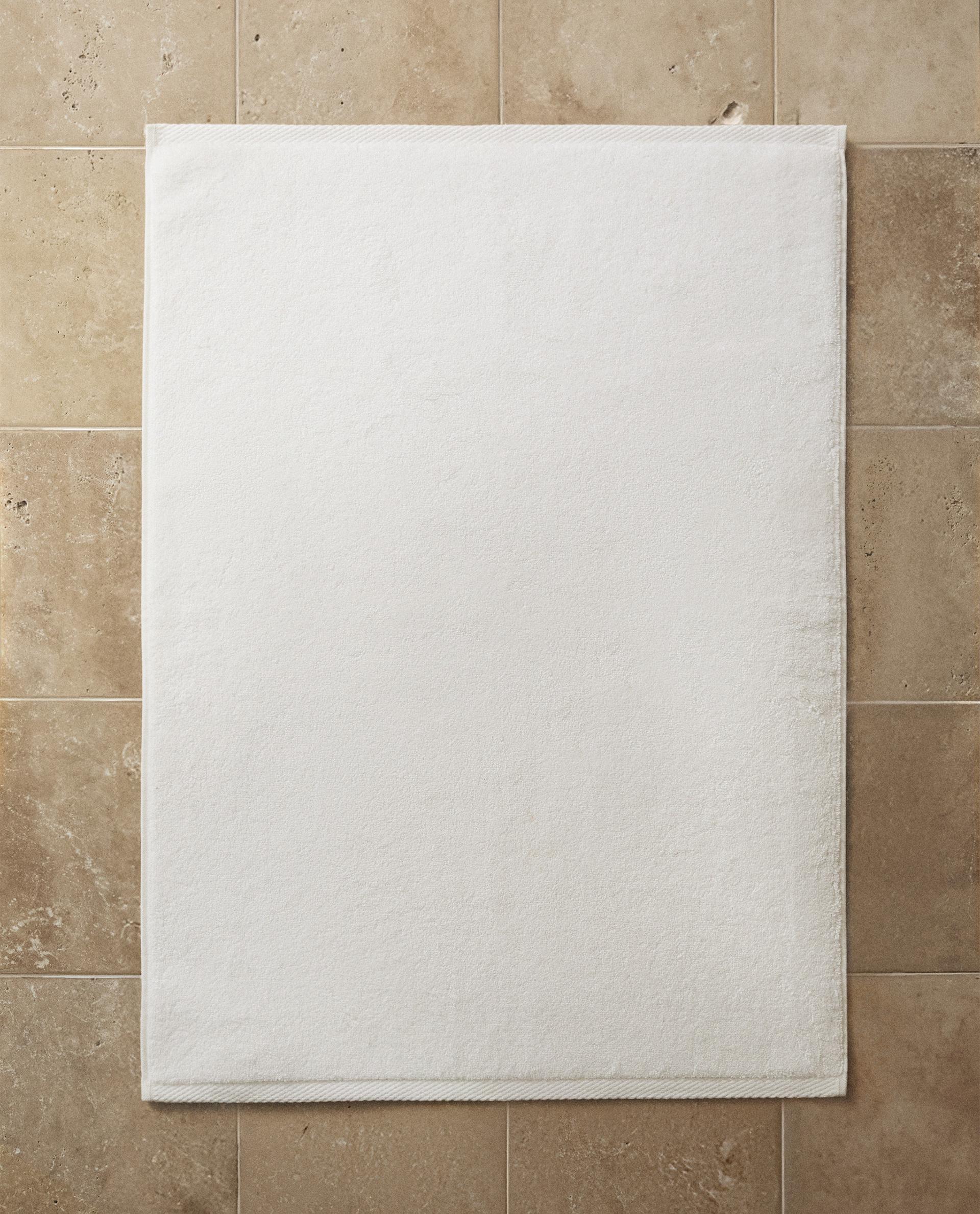 さえら　パイル生地　バスマット 無地のシンプル超ロングパイル吸水バスマット 玄関マット 玄関