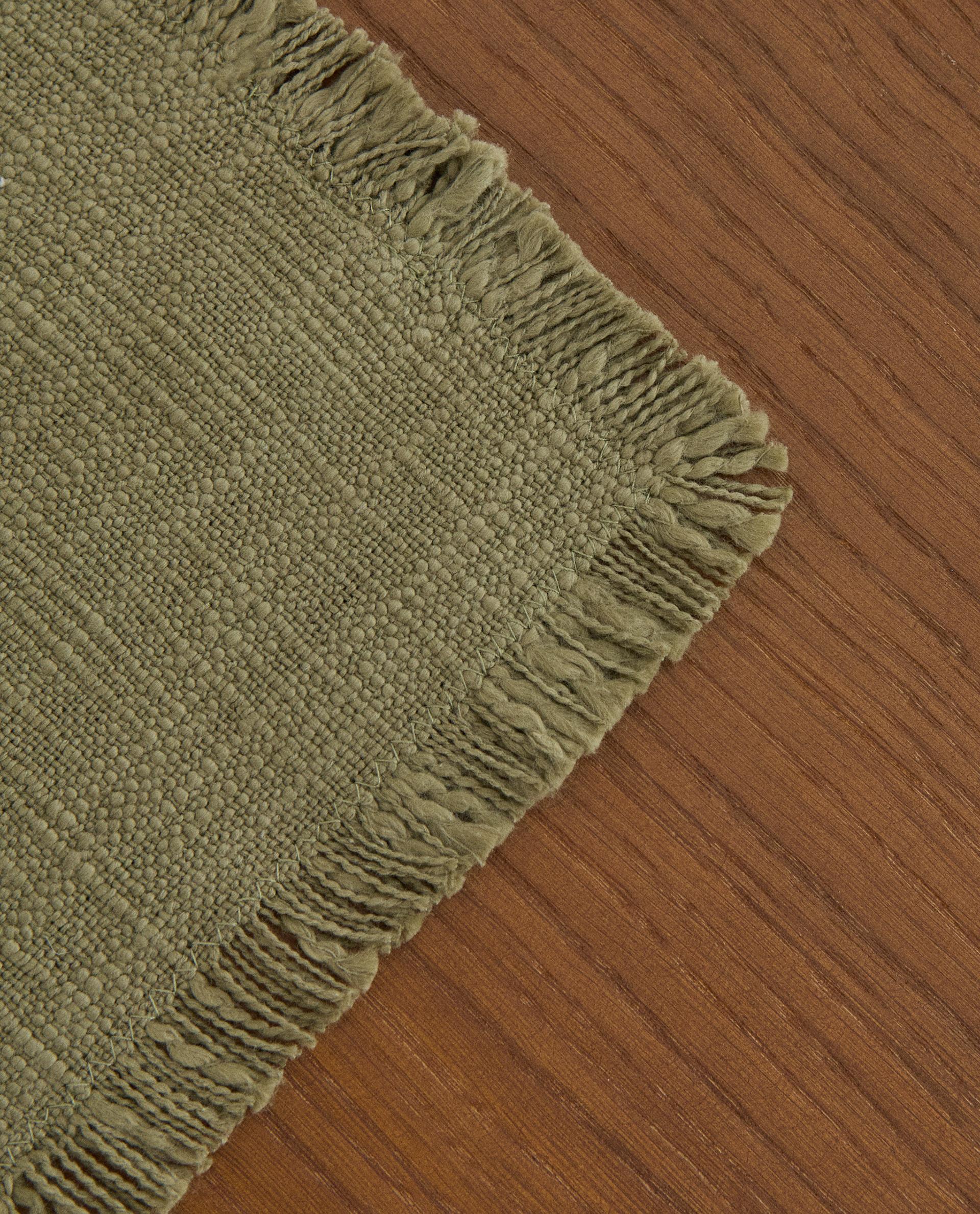 COTTON PLACEMAT WITH CONTRAST STRIPE