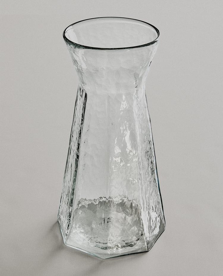 FACETED GLASS VASE FACETED GLASS VASE