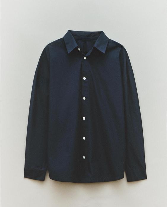 코튼 단색 비치 셔츠