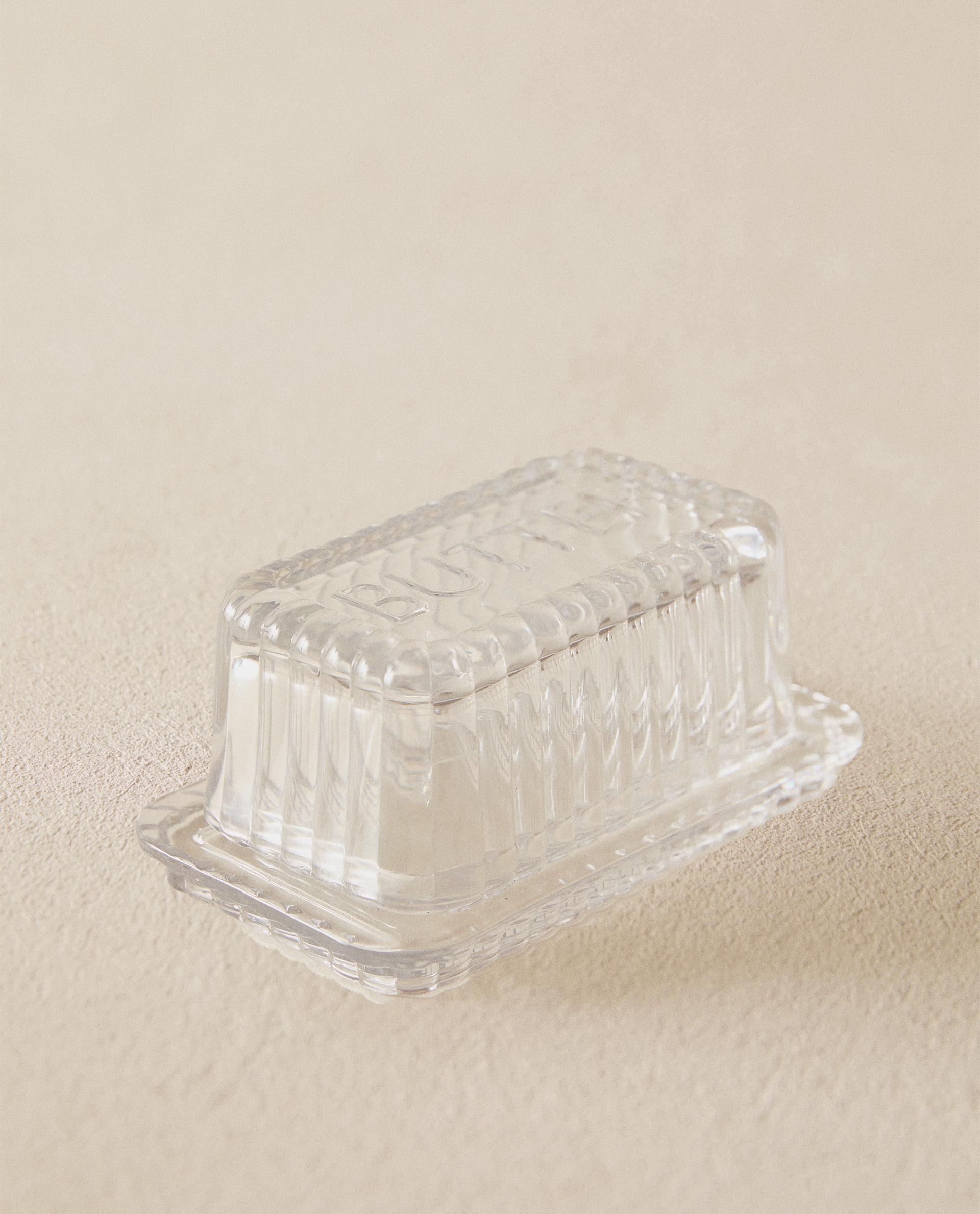 BEURRIER VERRE RECYCLABLE RAYURES BEURRIER VERRE RECYCLABLE RAYURES