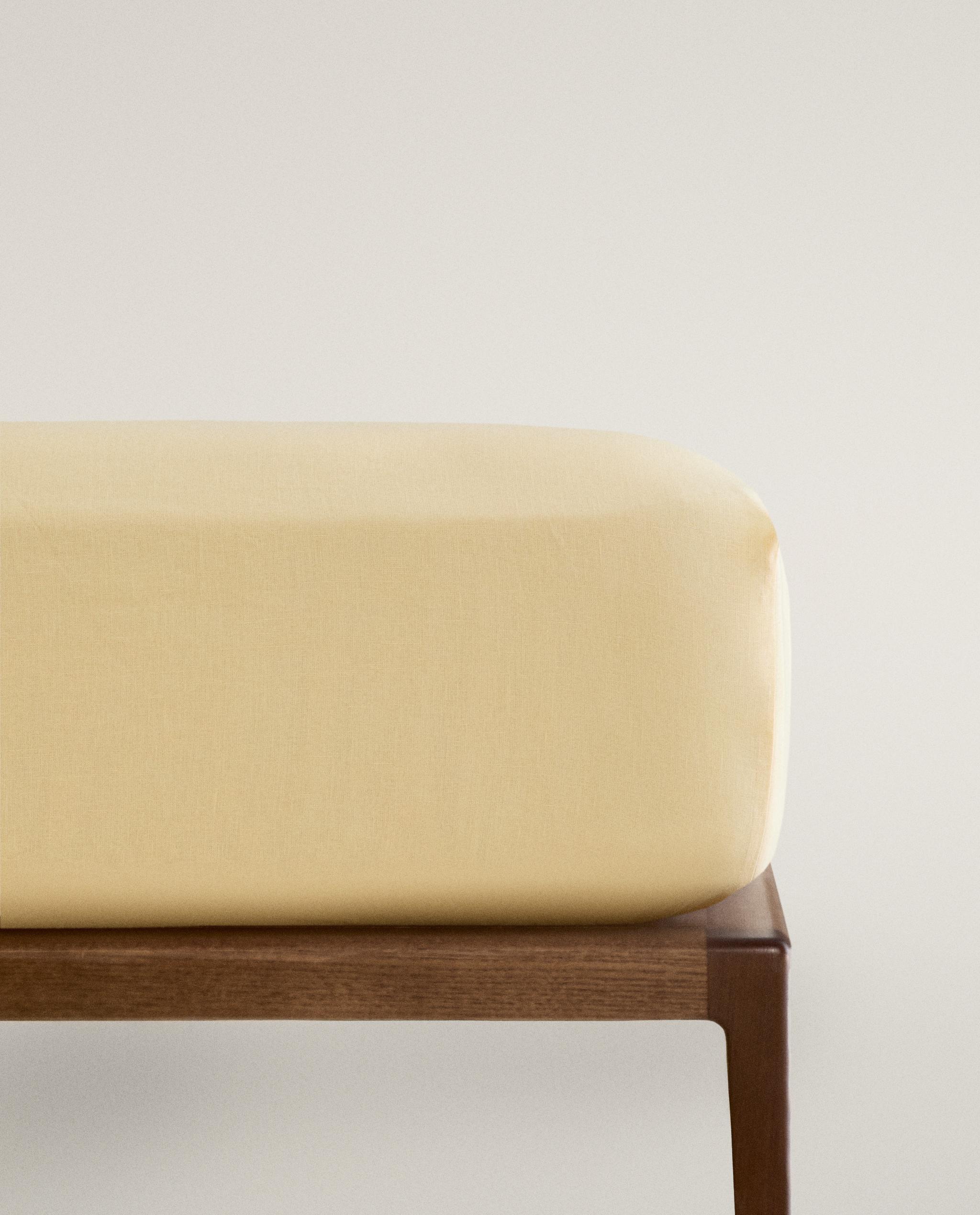 (140 GSM) WASHED LINEN FITTED SHEET product thumbnail 9
