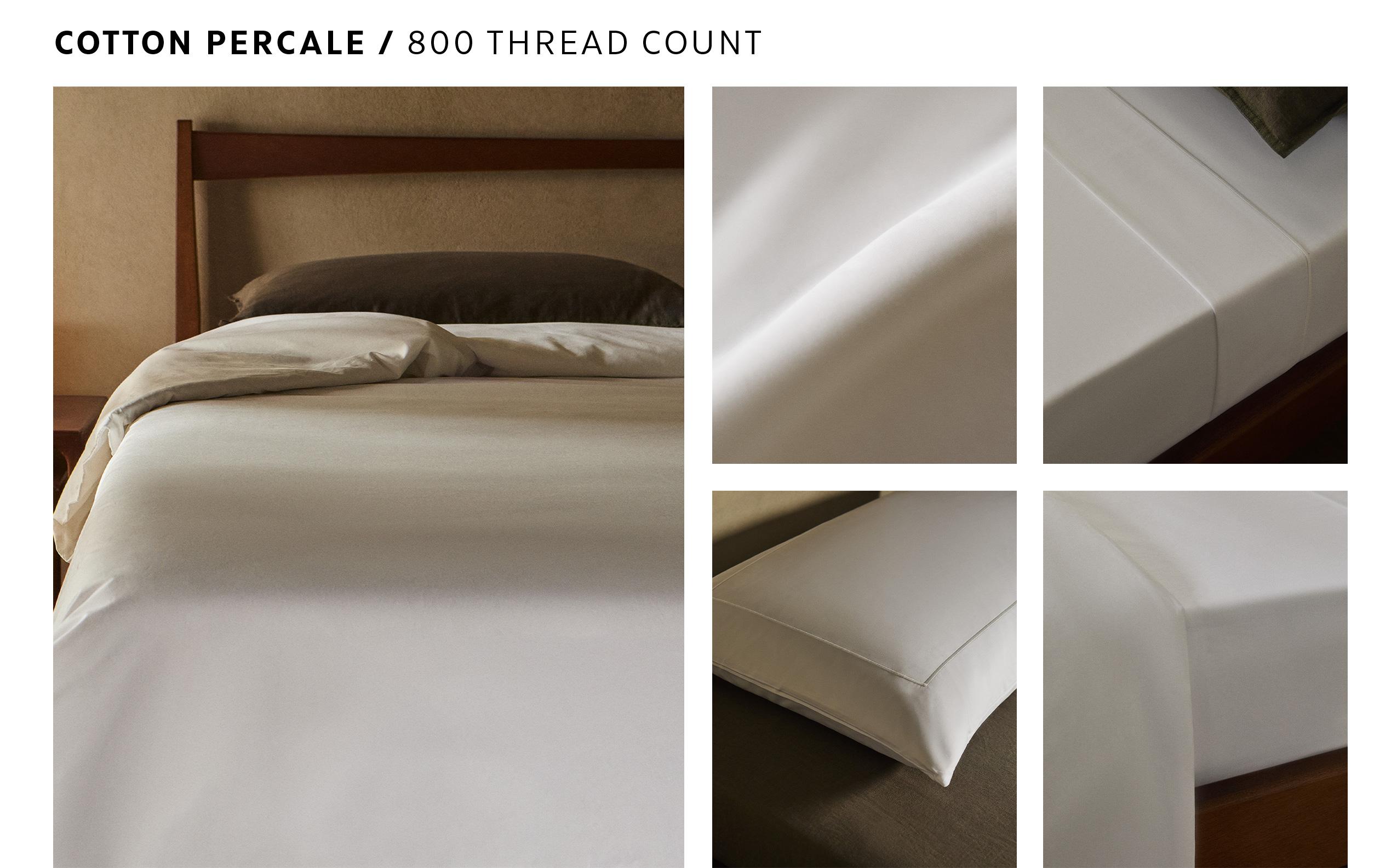 (800-THREAD-COUNT) SET OF PERCALE SHEETS