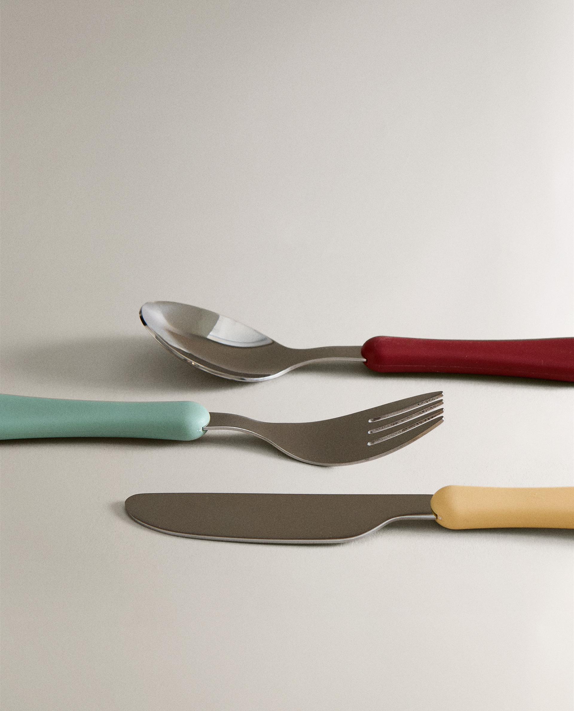 CHILDREN'S COLOURED CUTLERY SET (SET OF 3)