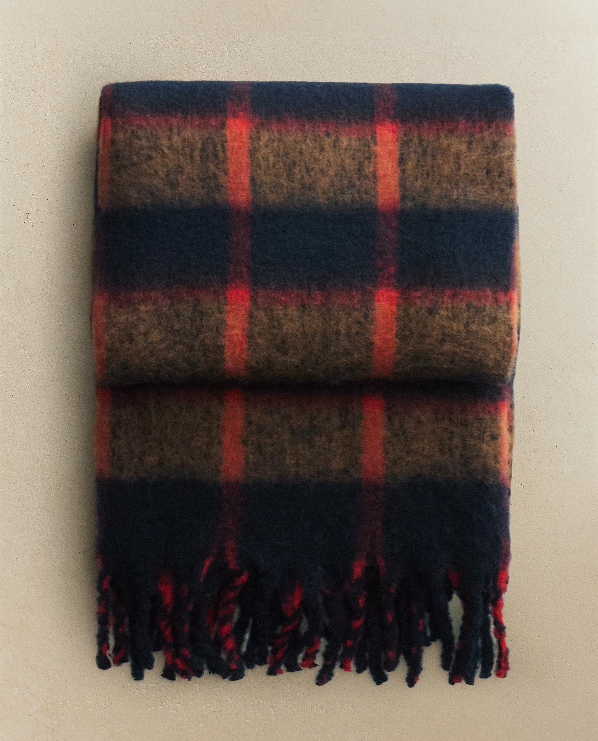 ソフトブランケット チェック フリンジ | Zara Home 日本/Japan