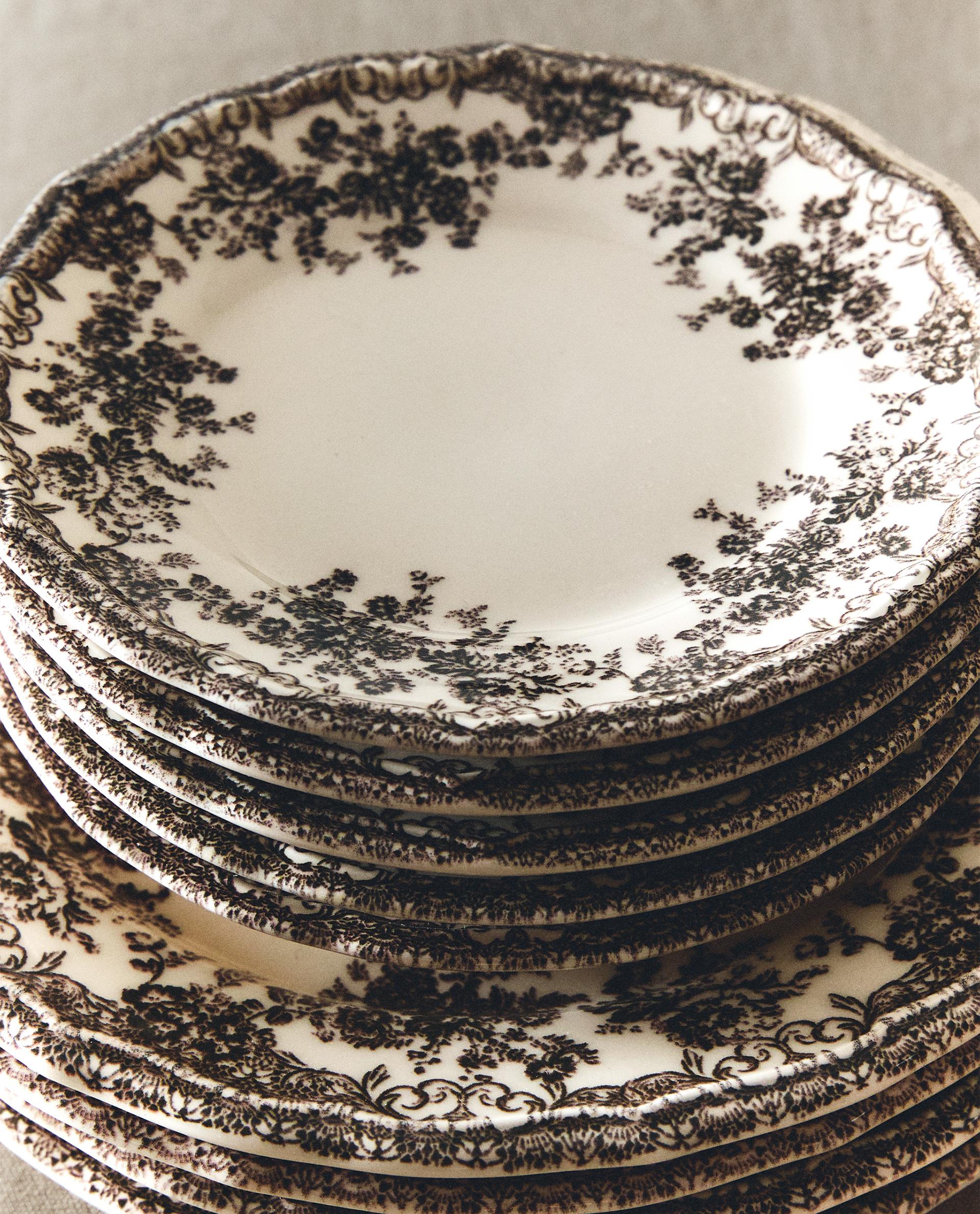 FLORAL EARTHENWARE SIDE PLATE | Zara Home United States of America