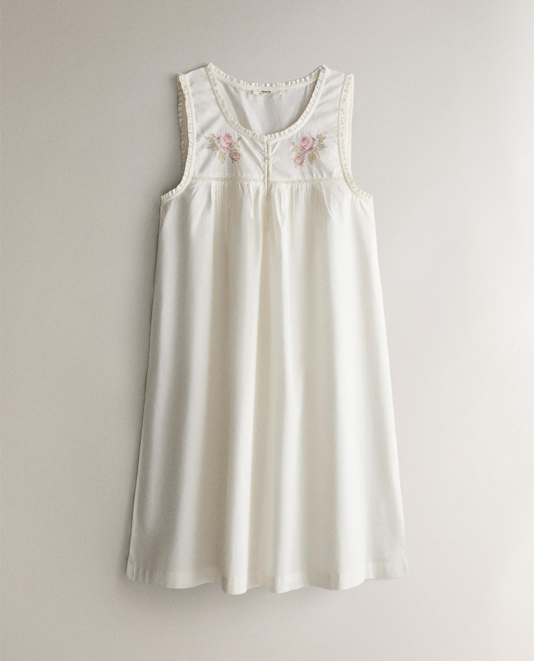 EMBROIDERED COTTON NIGHTDRESS product thumbnail 5