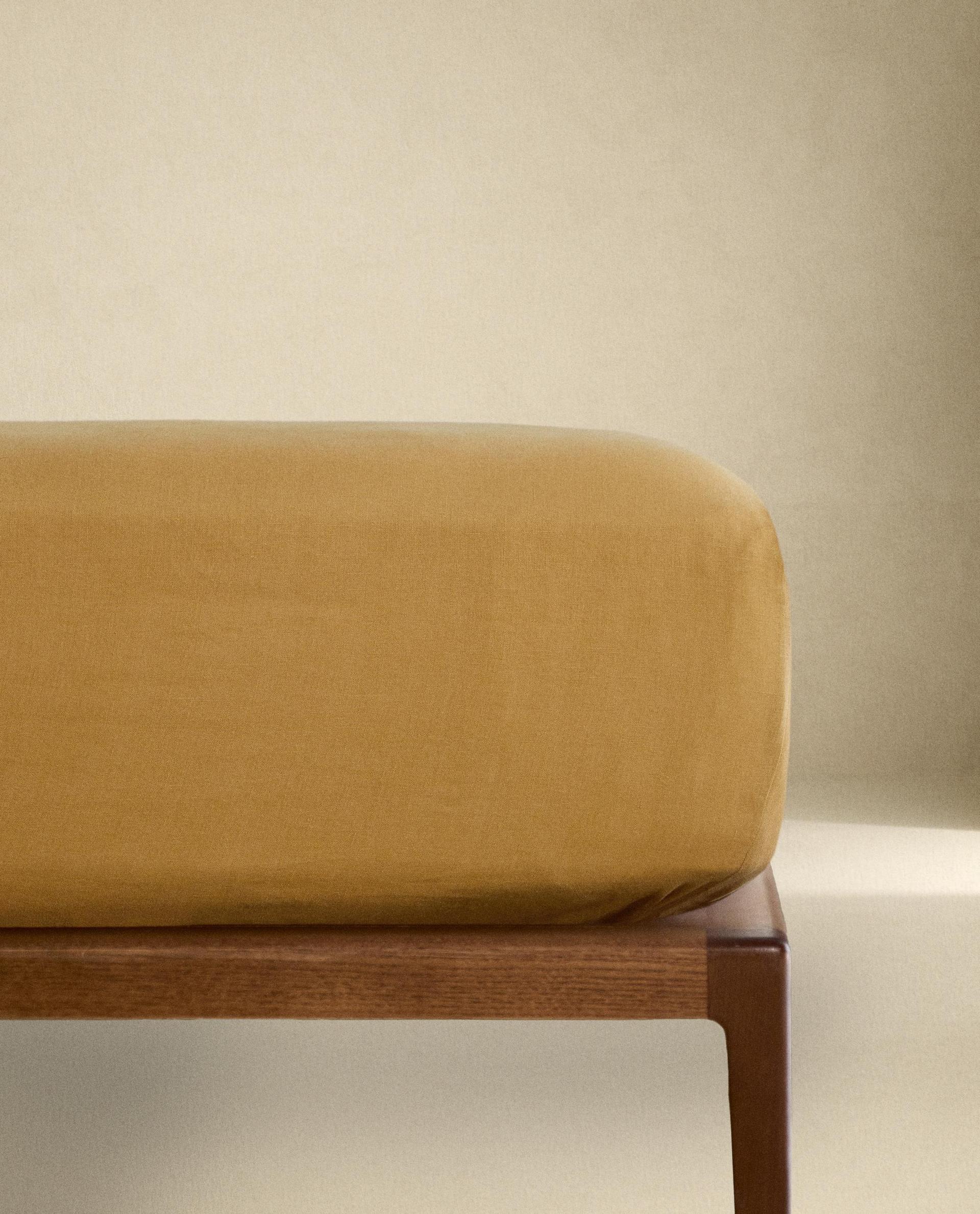 (140 GSM) WASHED LINEN FITTED SHEET (140 GSM) WASHED LINEN FITTED SHEET