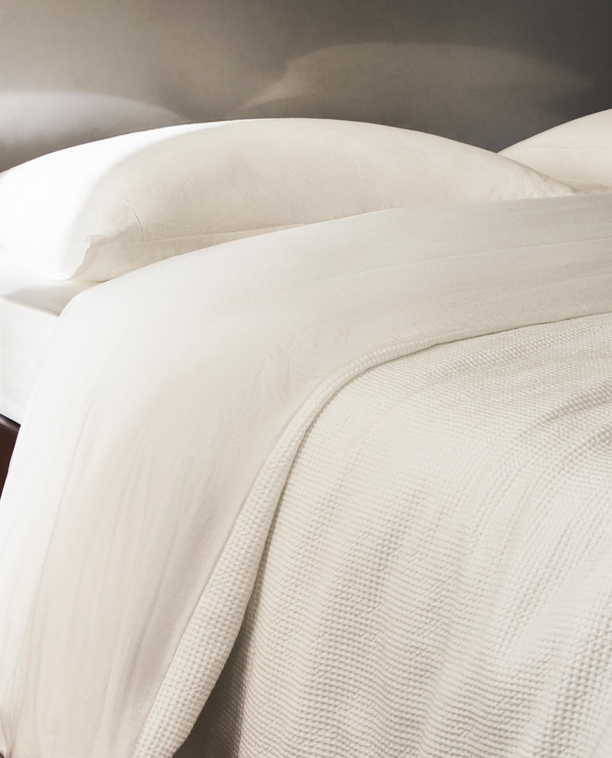 MINI WAFFLE-KNIT COTTON DUVET COVER