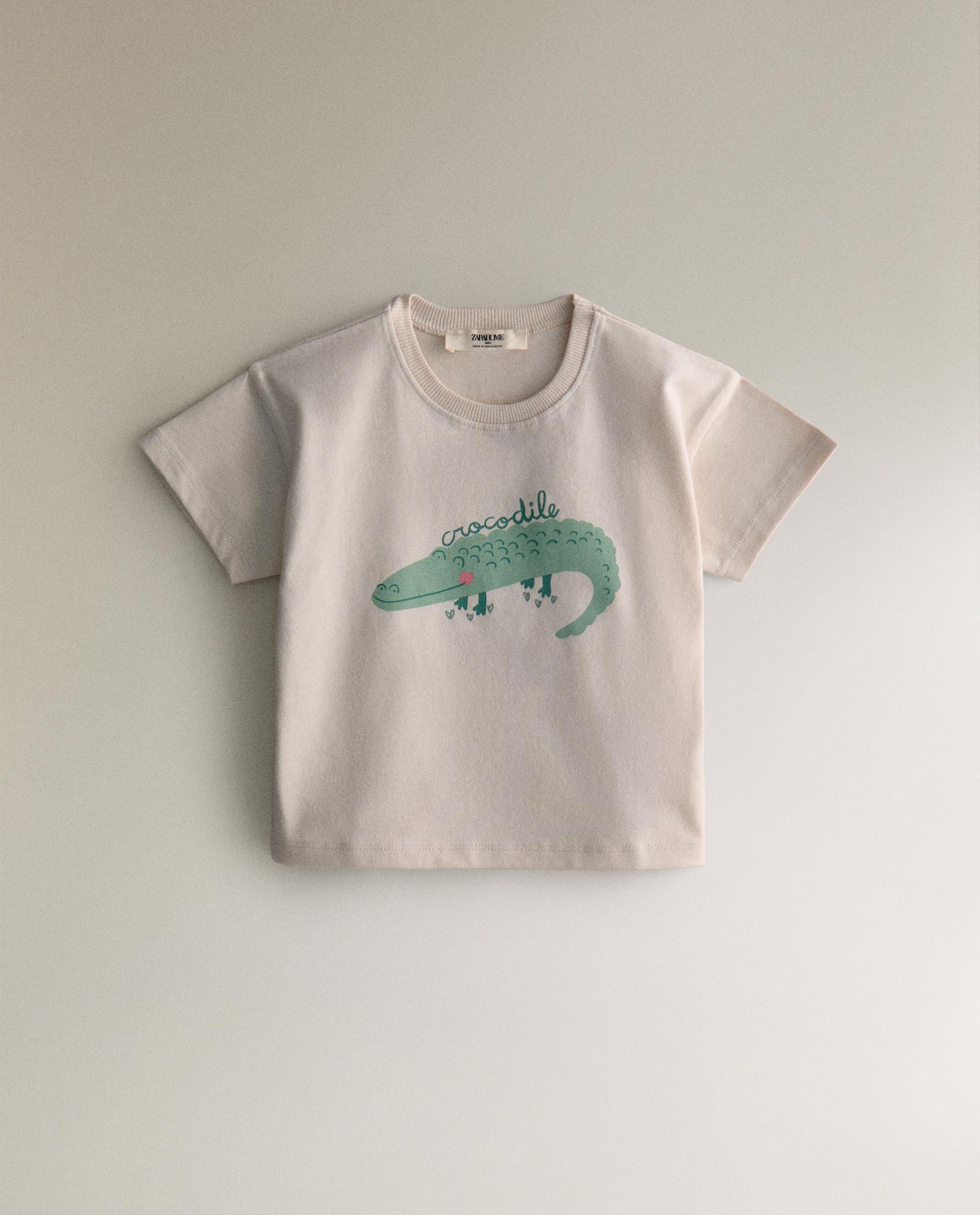 CHILDREN S COTTON CROCODILE T SHIRT Zara Home Canada