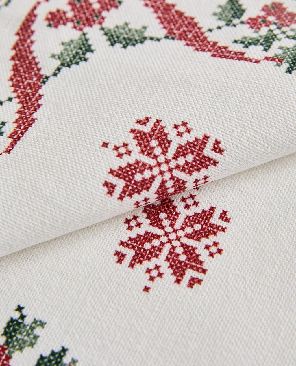 PACK OF CHRISTMAS CROSS-STITCH COTTON NAPKINS (PACK OF 2)