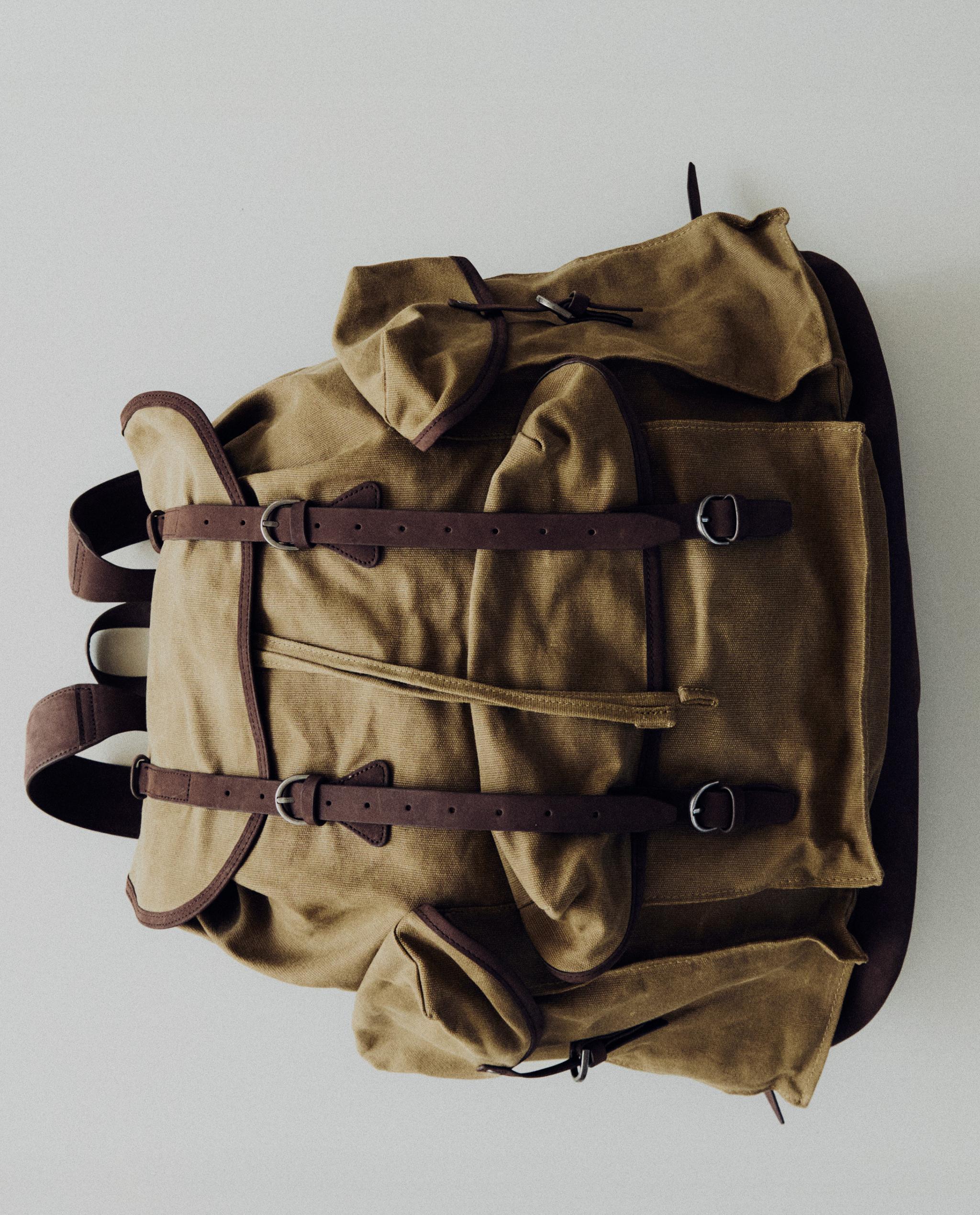 COTTON AND LEATHER BACKPACK product thumbnail 12