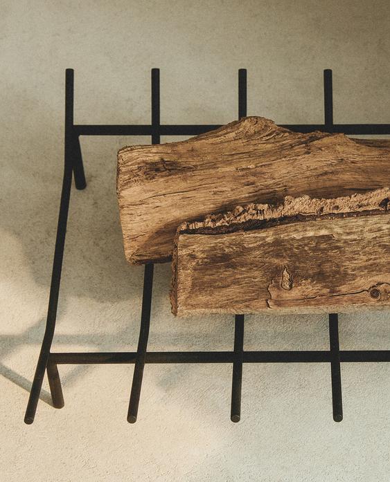 SUPORTE FERRO LENHA LAREIRA