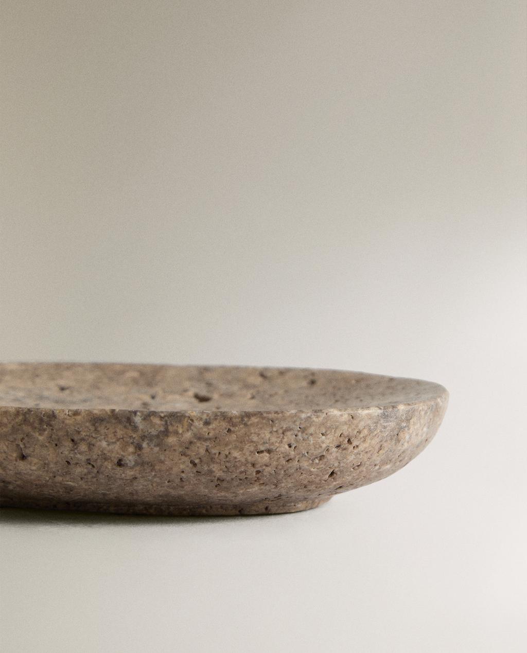 GRAY MARBLE BATHROOM SOAP DISH