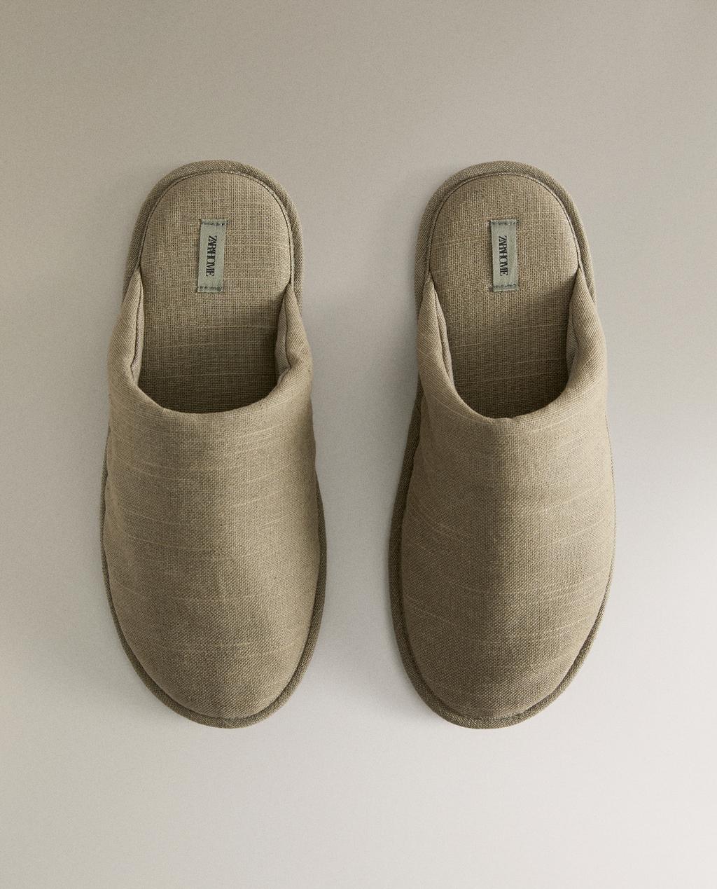 LINEN SLIPPERS