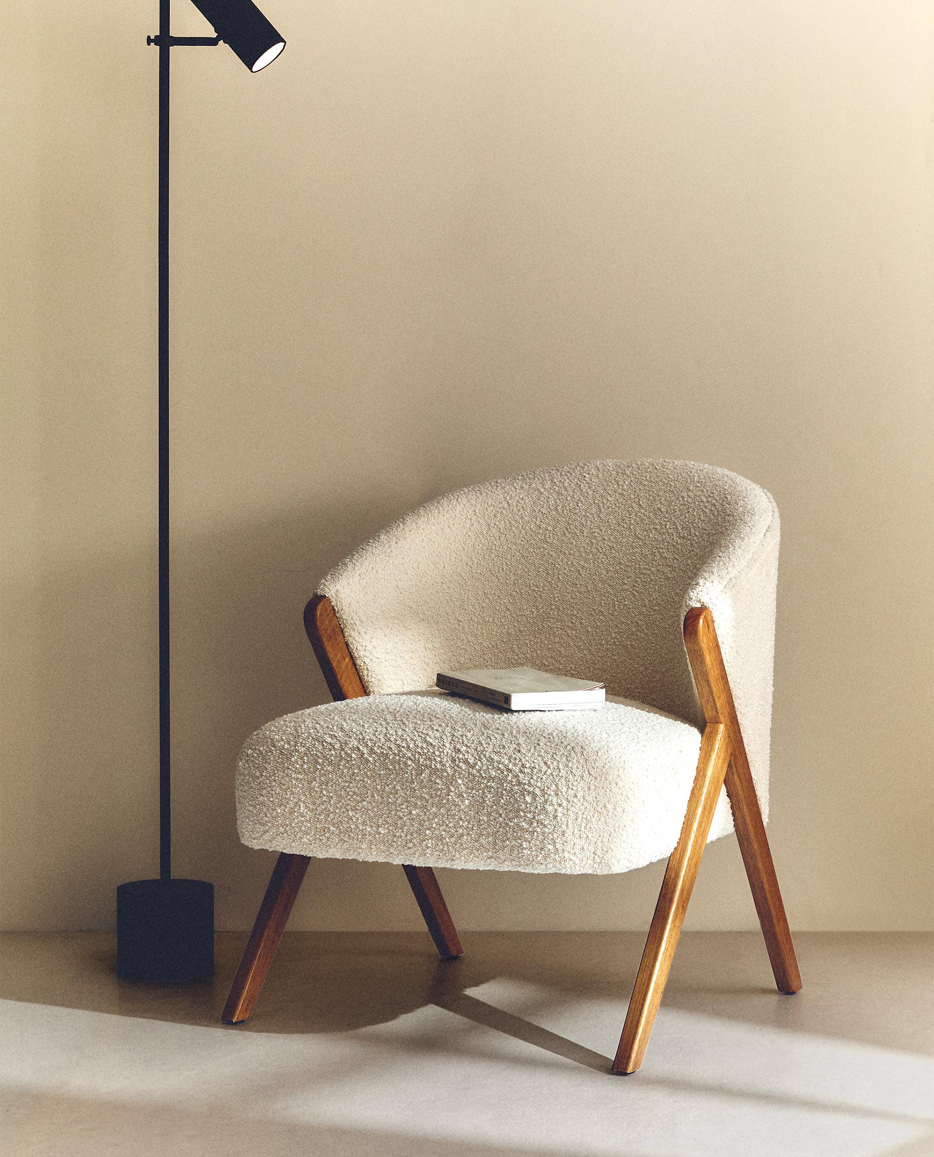 UPHOLSTERED BOUCLÉ ACCENT CHAIR Zara Home United Kingdom